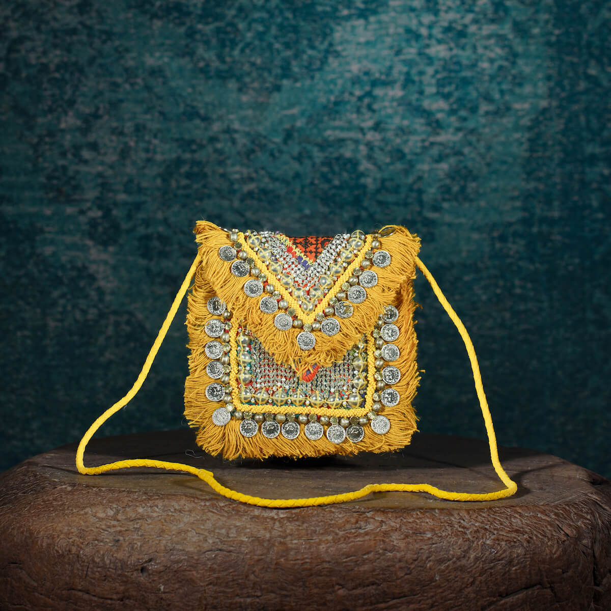 Mustard Banjara Minion Clutch 003