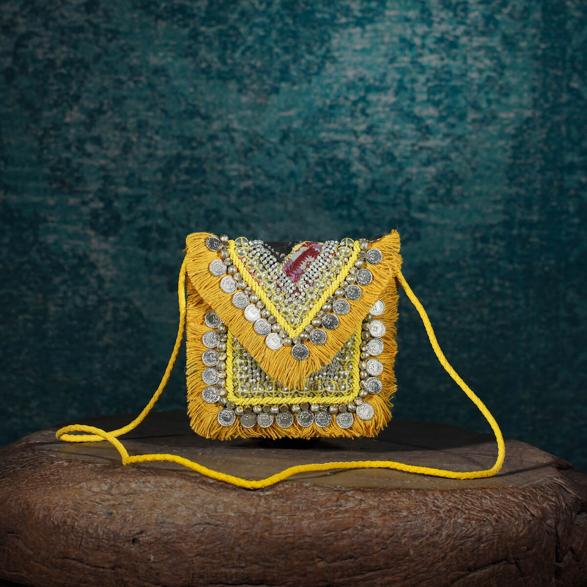 Mustard Banjara Minion Clutch 004