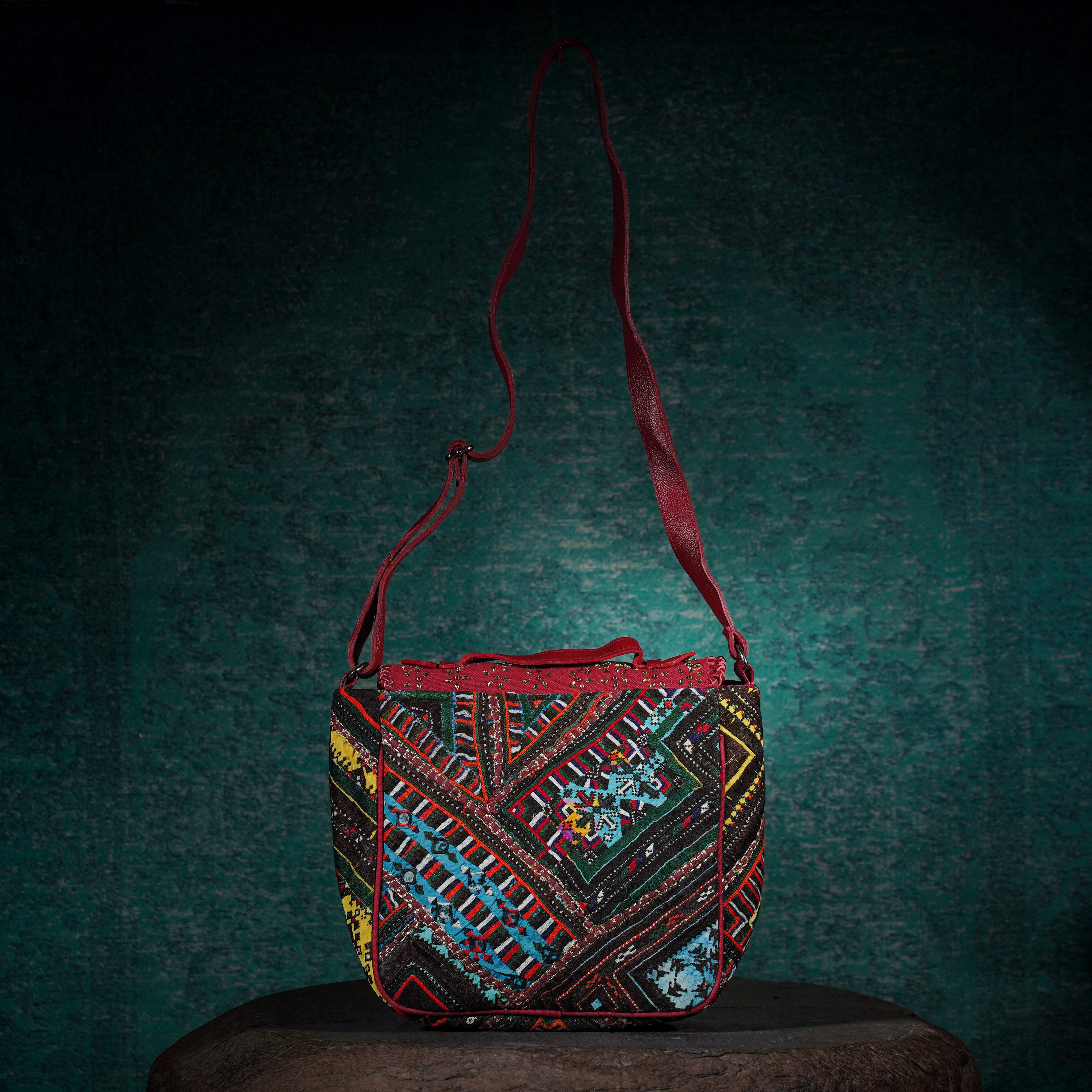 Burgundy Messenger Bag 005