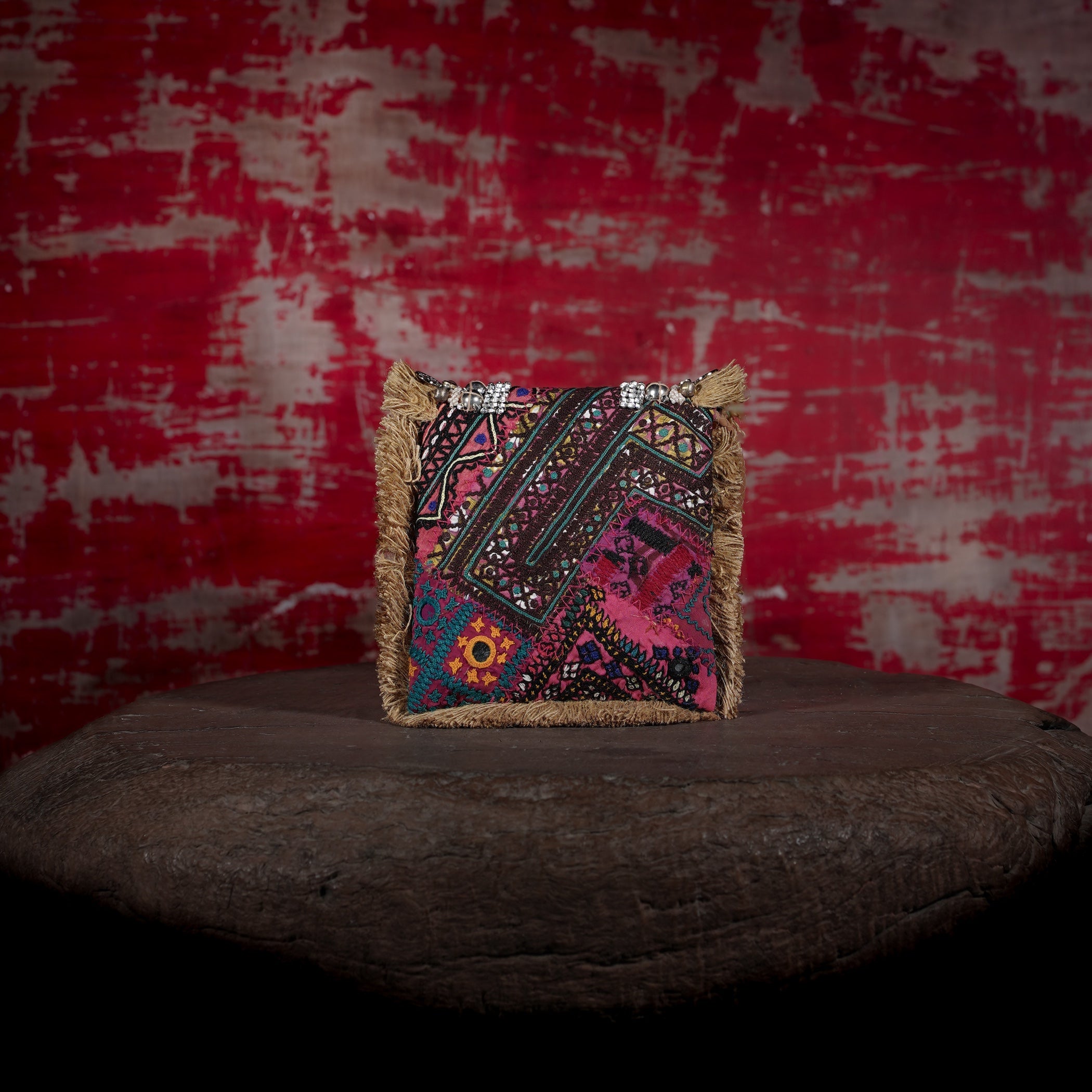 Beige Banjara Minion Clutch 011