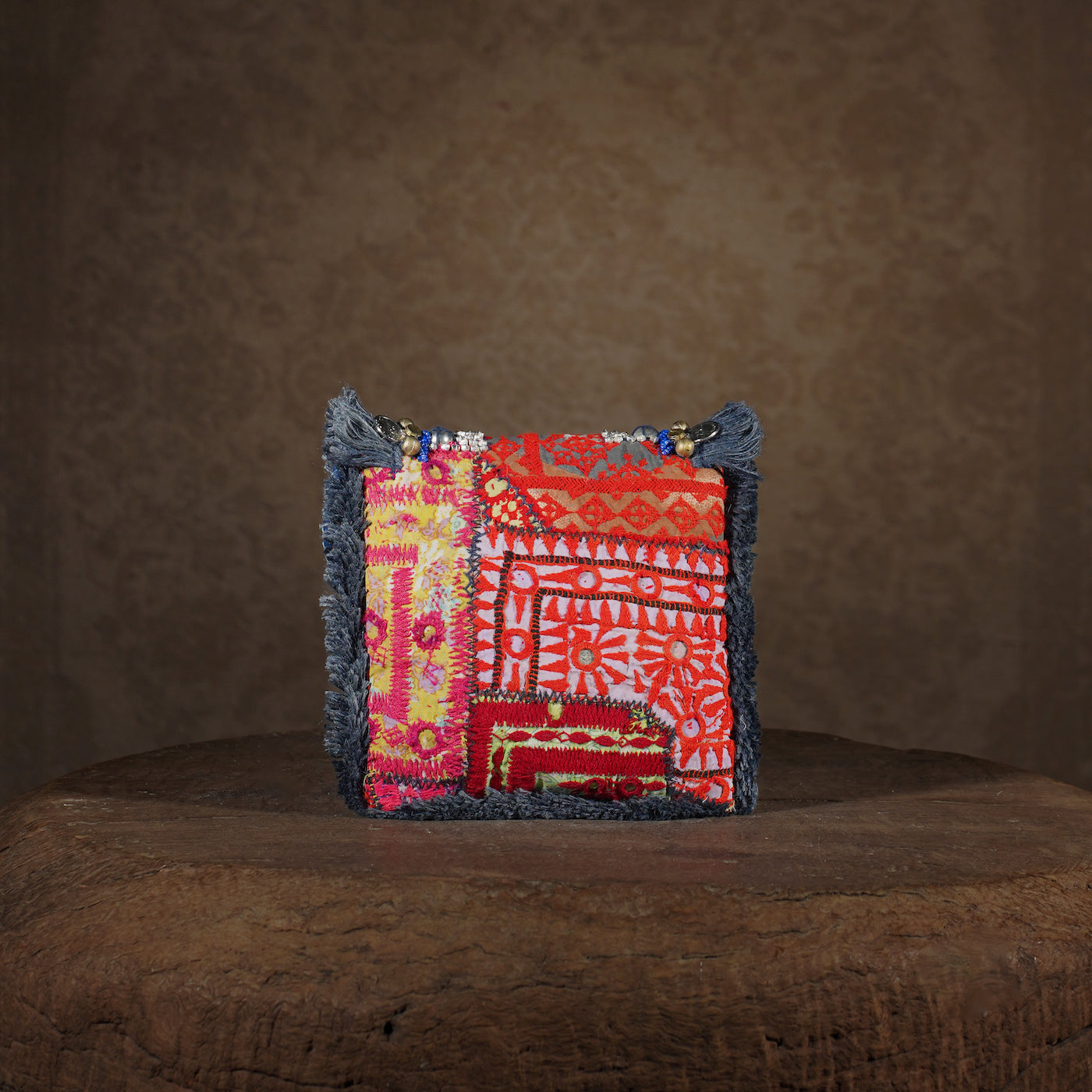 Blue Banjara Minion Clutch 003
