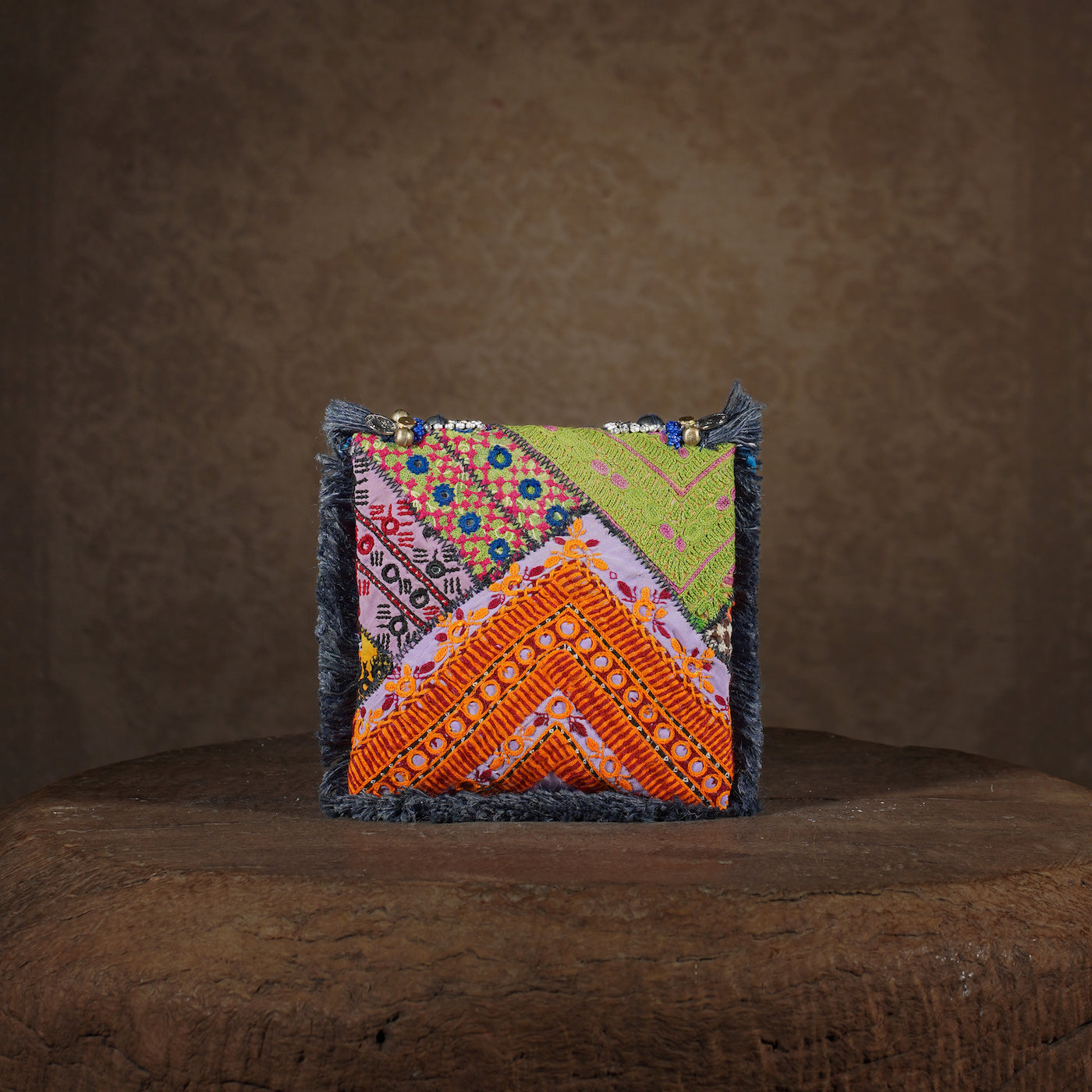 Blue Banjara Minion Clutch 005