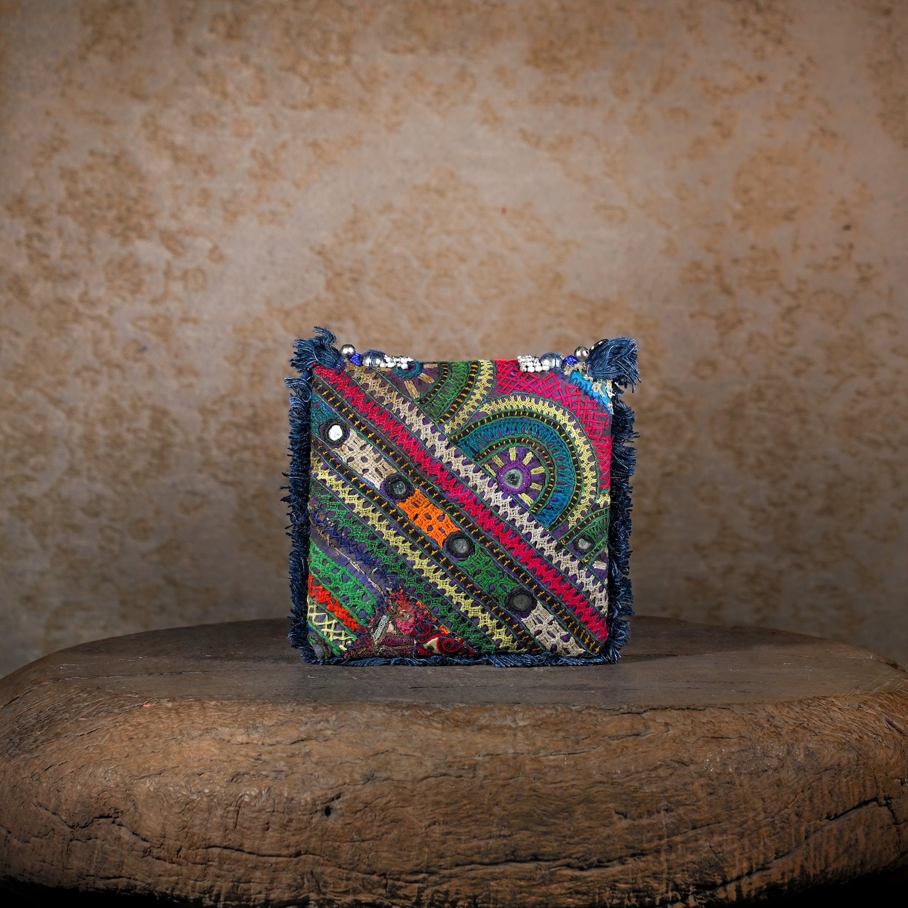 Blue Banjara Minion Clutch 009