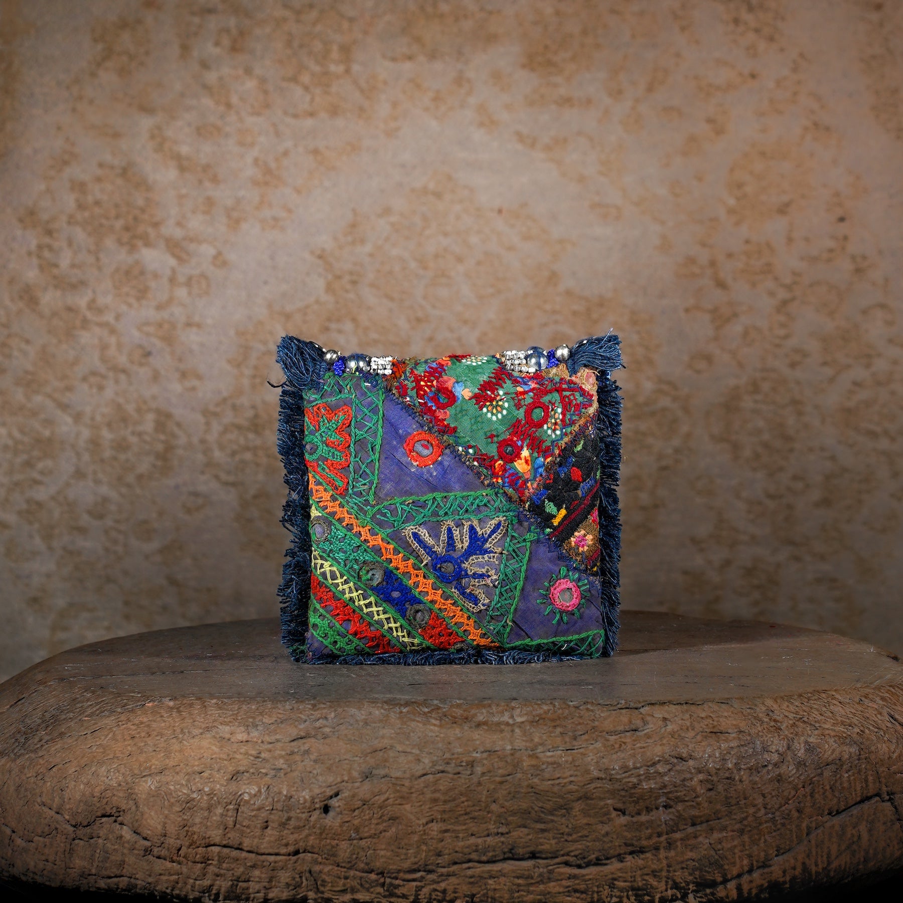 Blue Banjara Minion Clutch 010