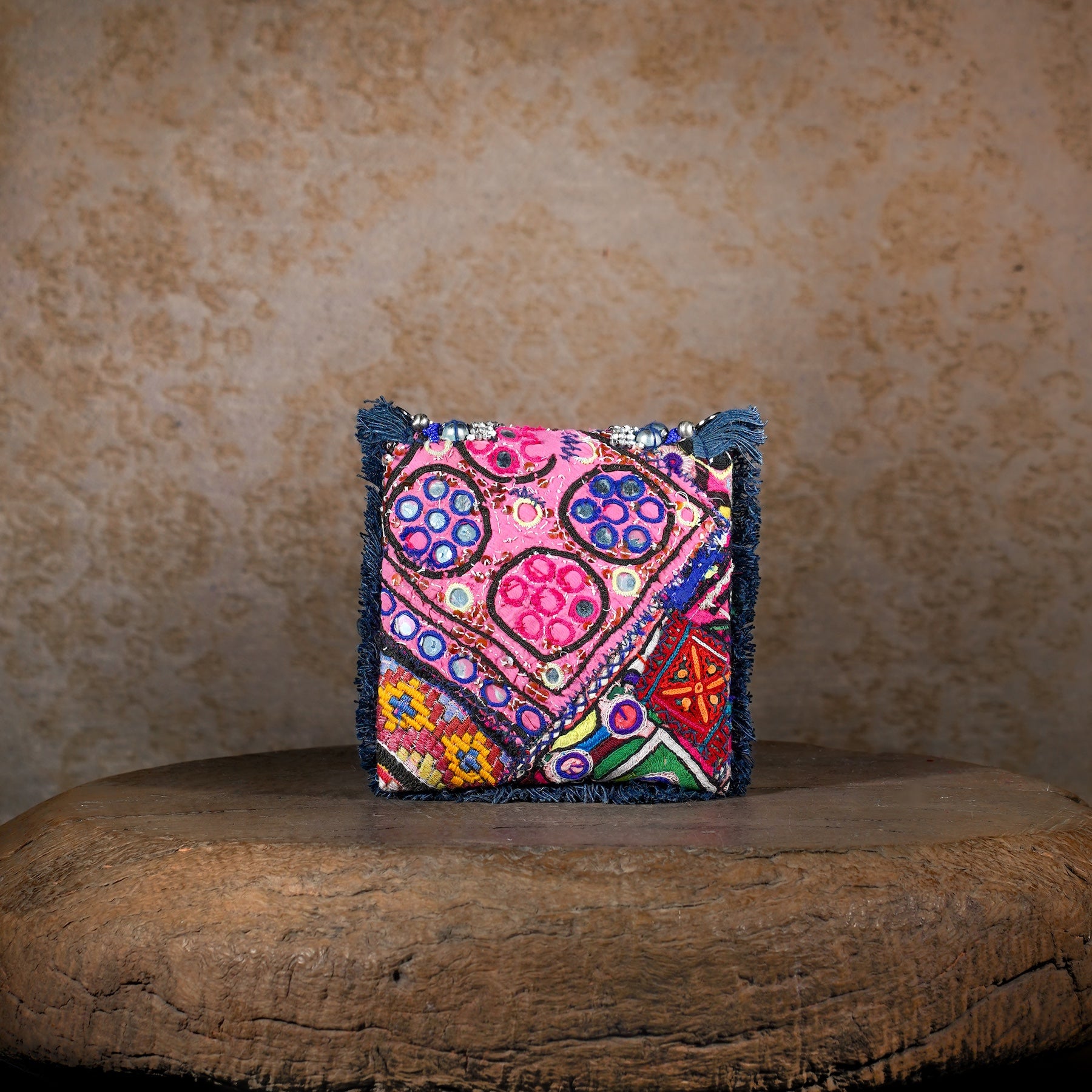 Blue Banjara Minion Clutch 011