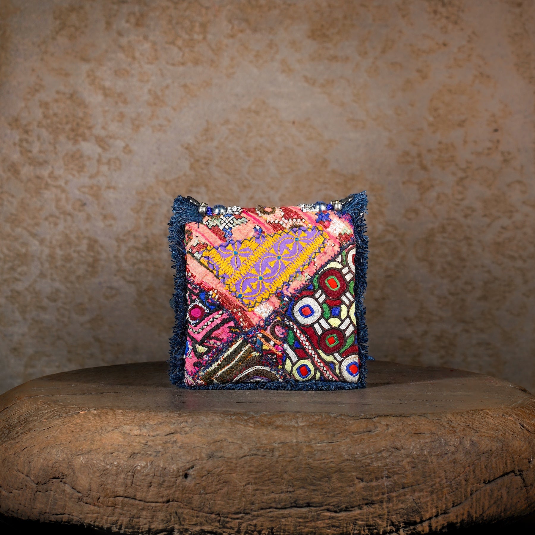 Blue Banjara Minion Clutch 013