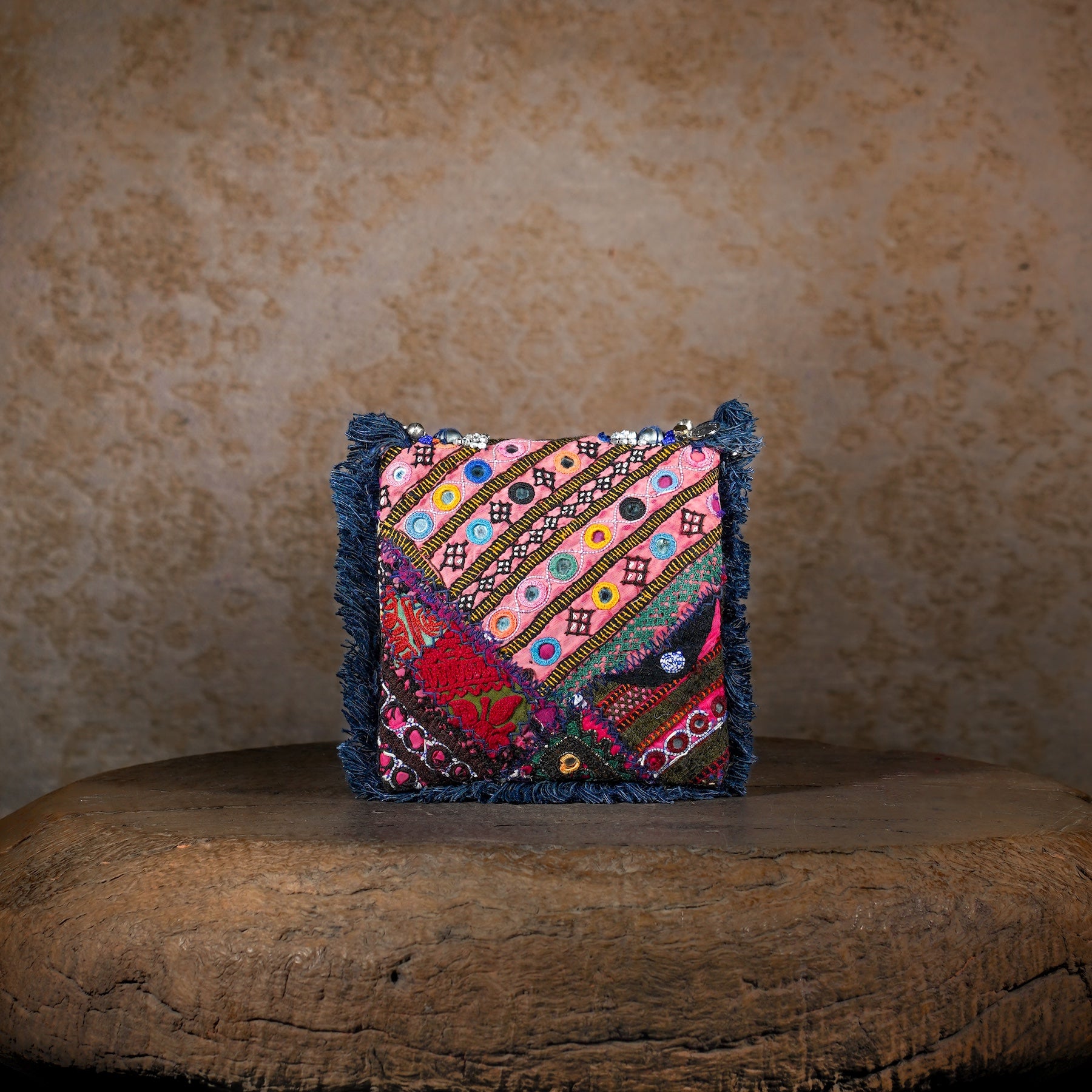 Blue Banjara Minion Clutch 015