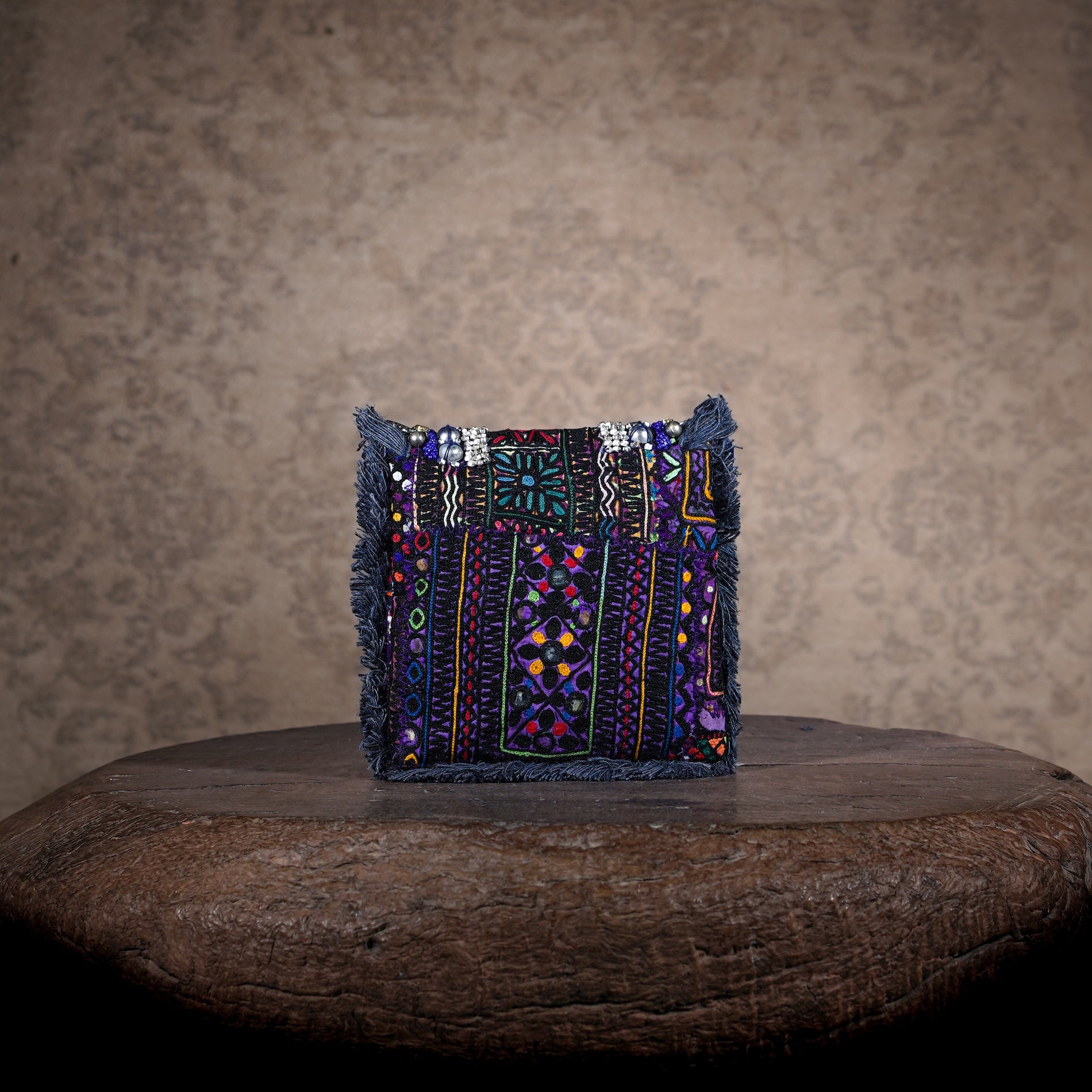 Blue Banjara Minion Clutch 019