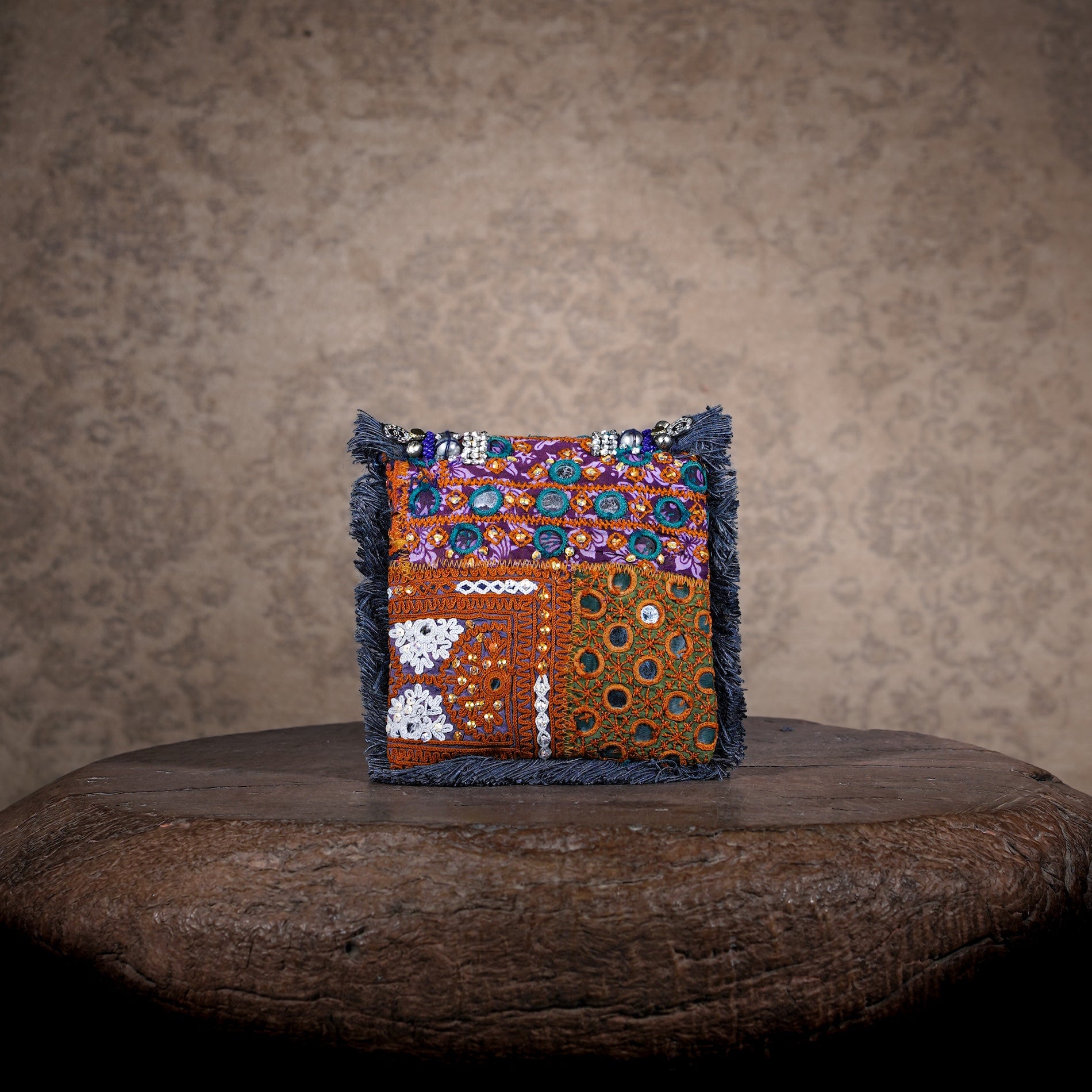 Blue Banjara Minion Clutch 020