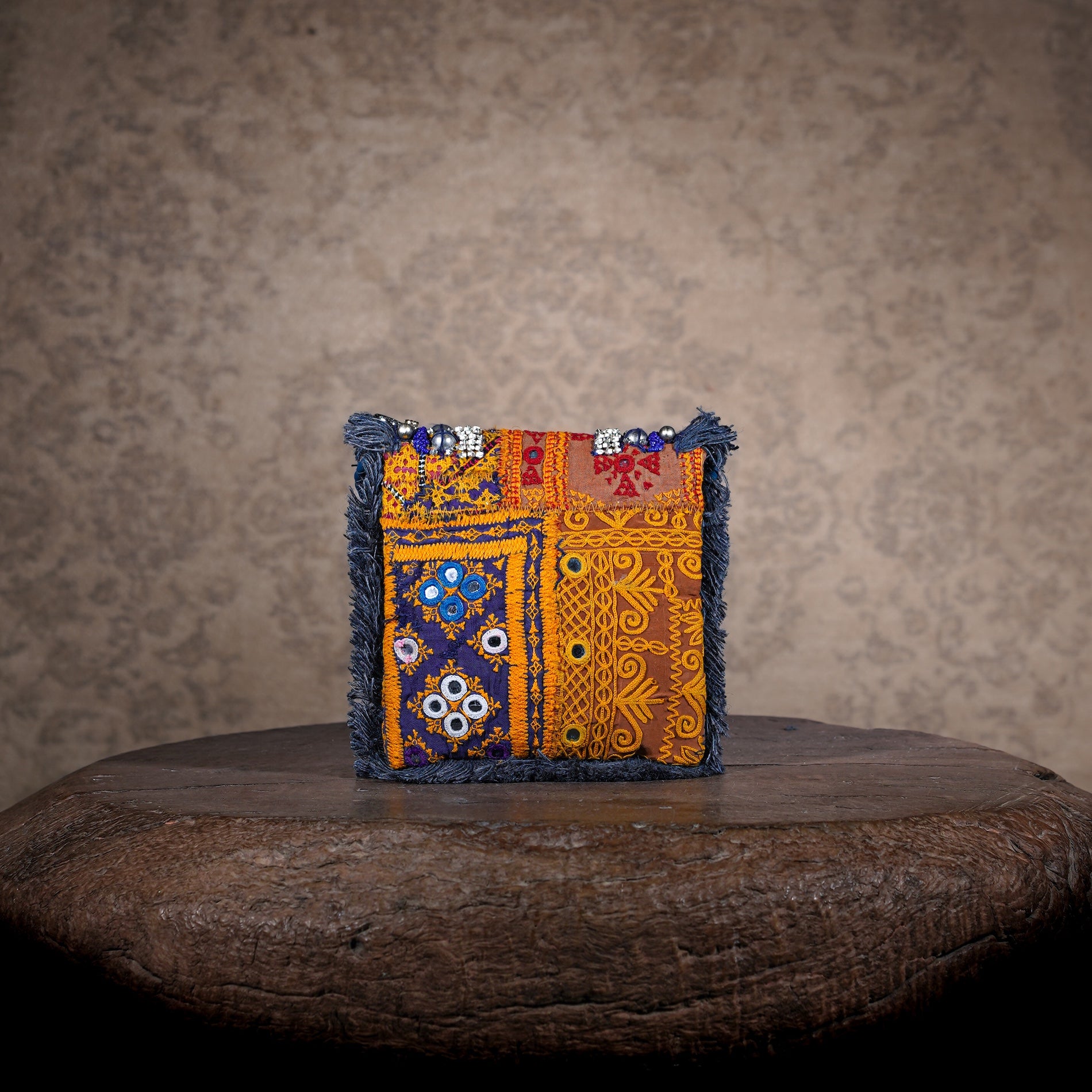 Blue Banjara Minion Clutch 023