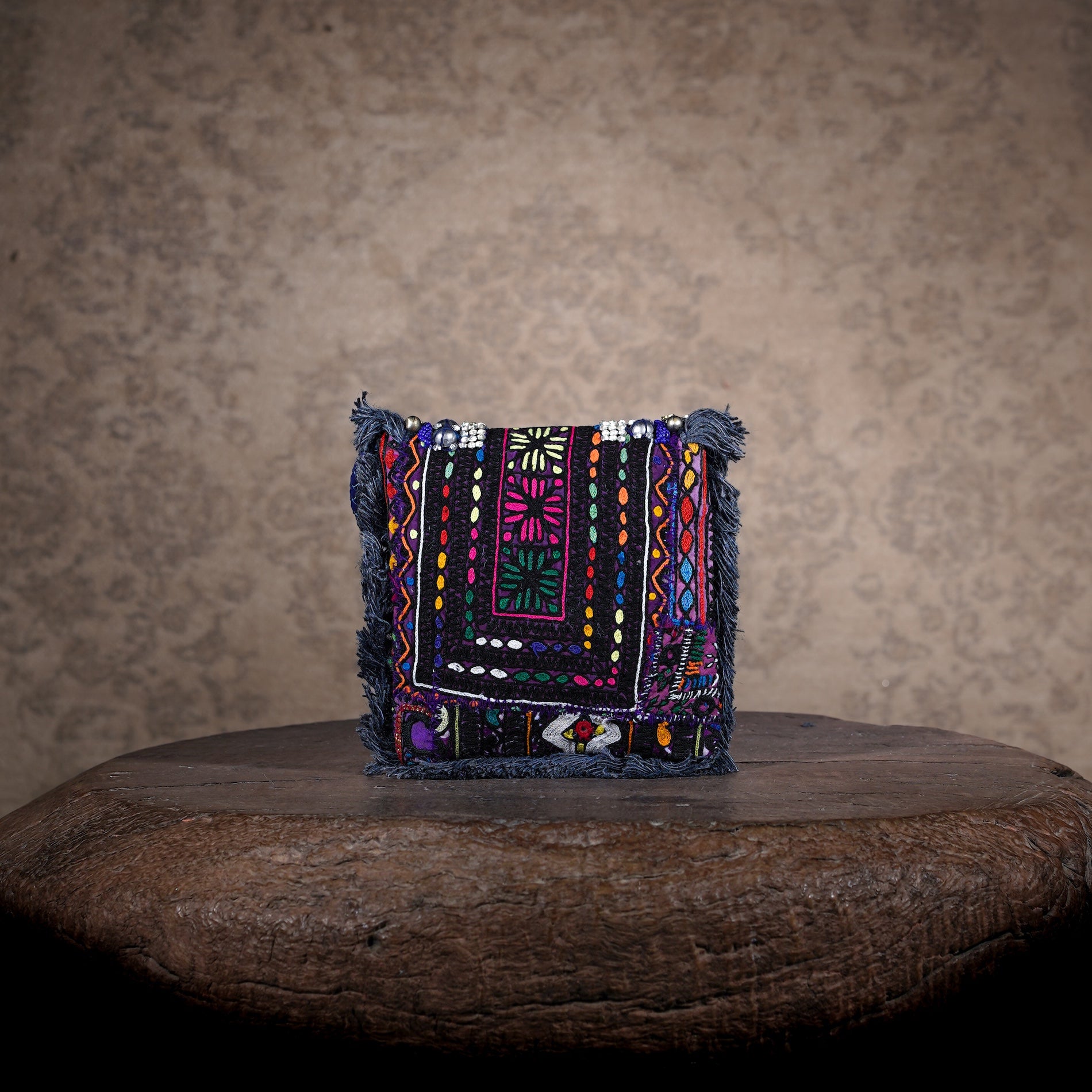 Blue Banjara Minion Clutch 026