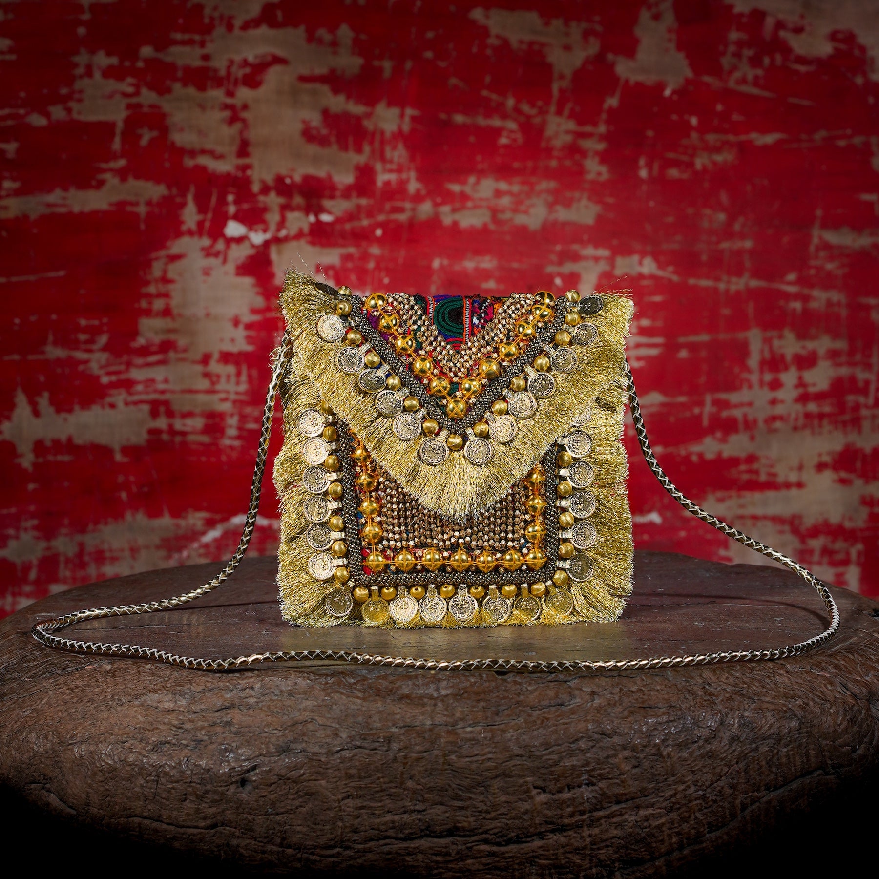 Gold Banjara Minion Clutch 018