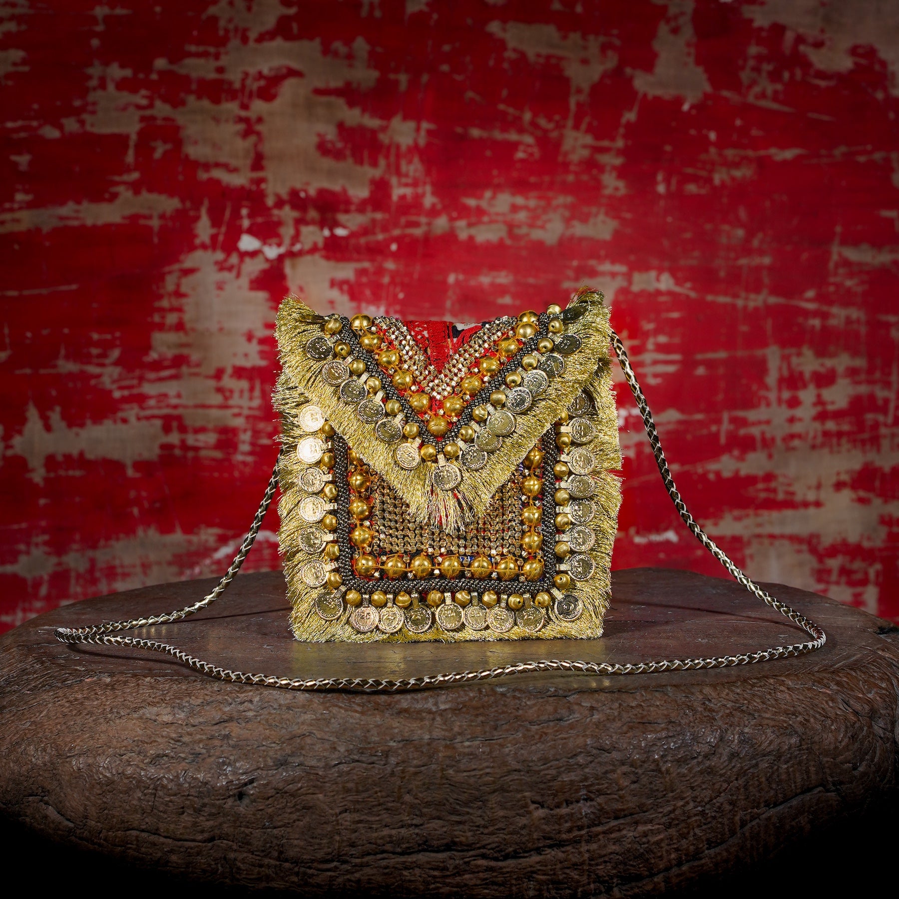 Gold Banjara Minion Clutch 023