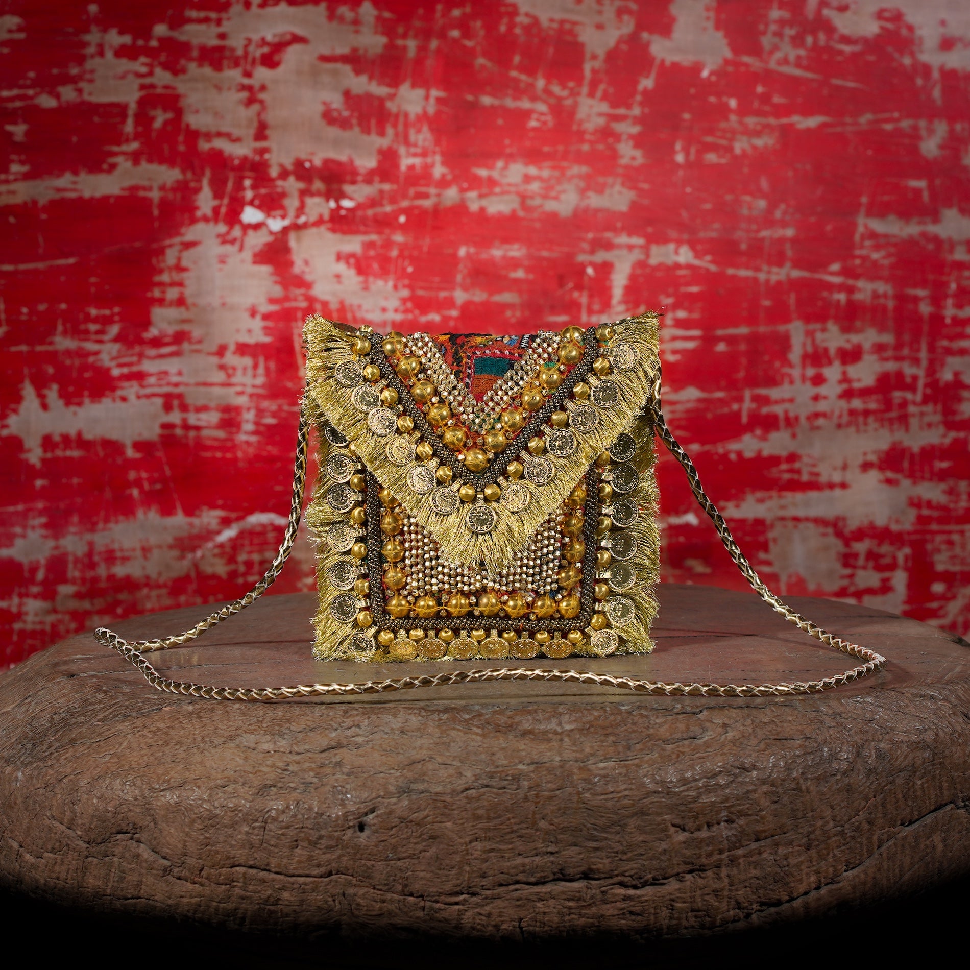 Gold Banjara Minion Clutch 028