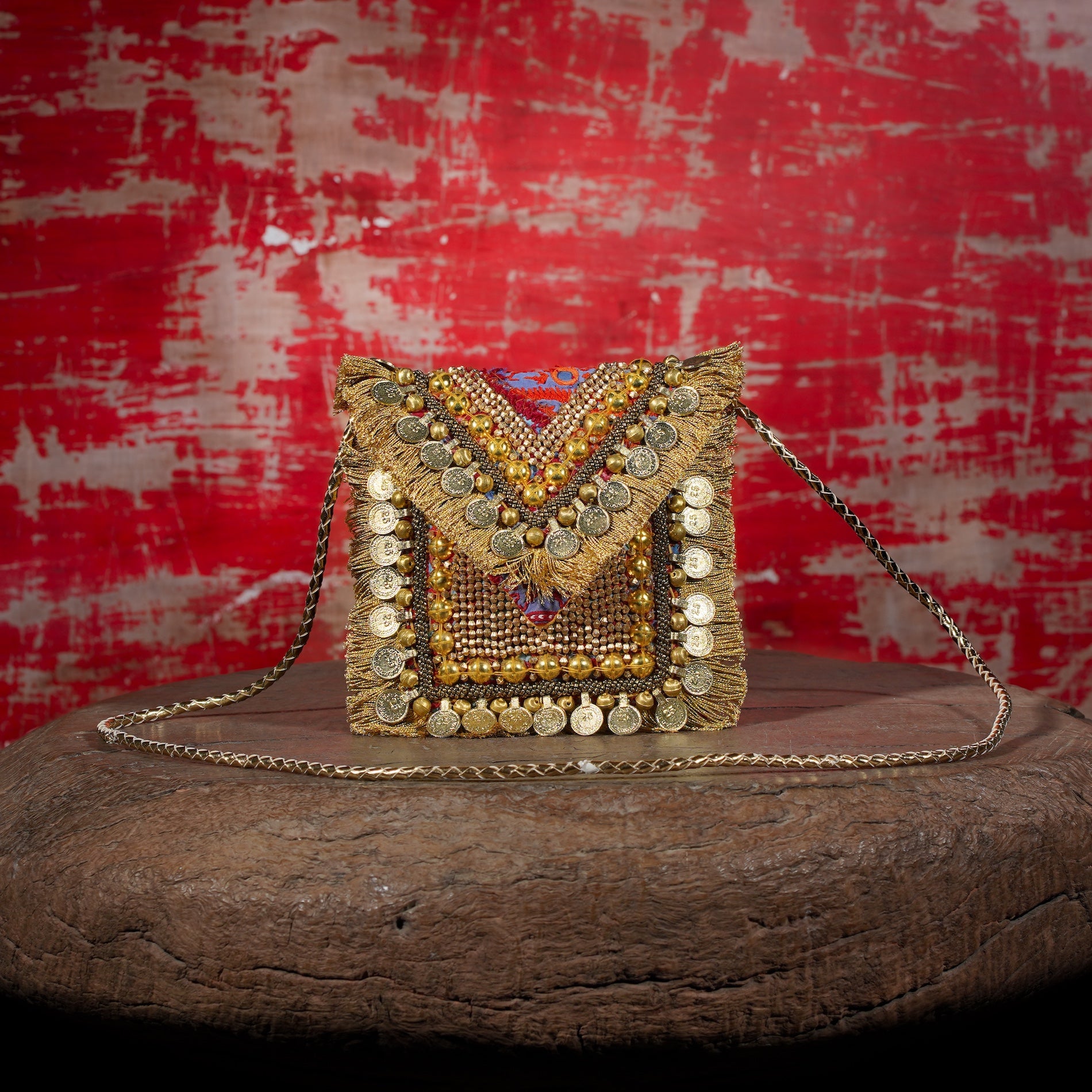 Gold Banjara Minion Clutch 035