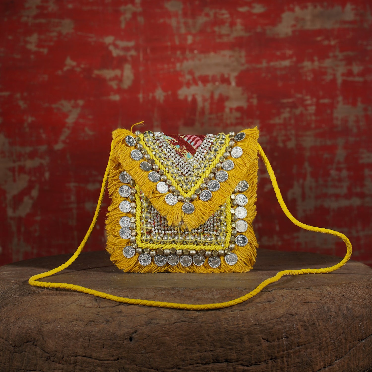 Mustard Banjara Minion Clutch 010