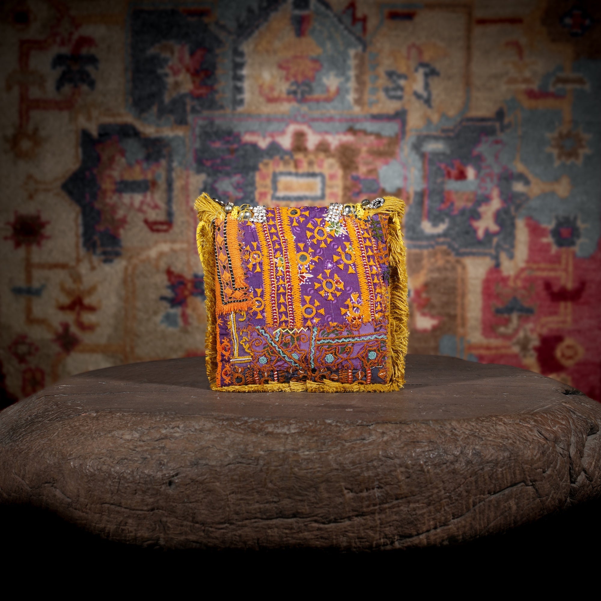 Mustard Banjara Minion Clutch 012