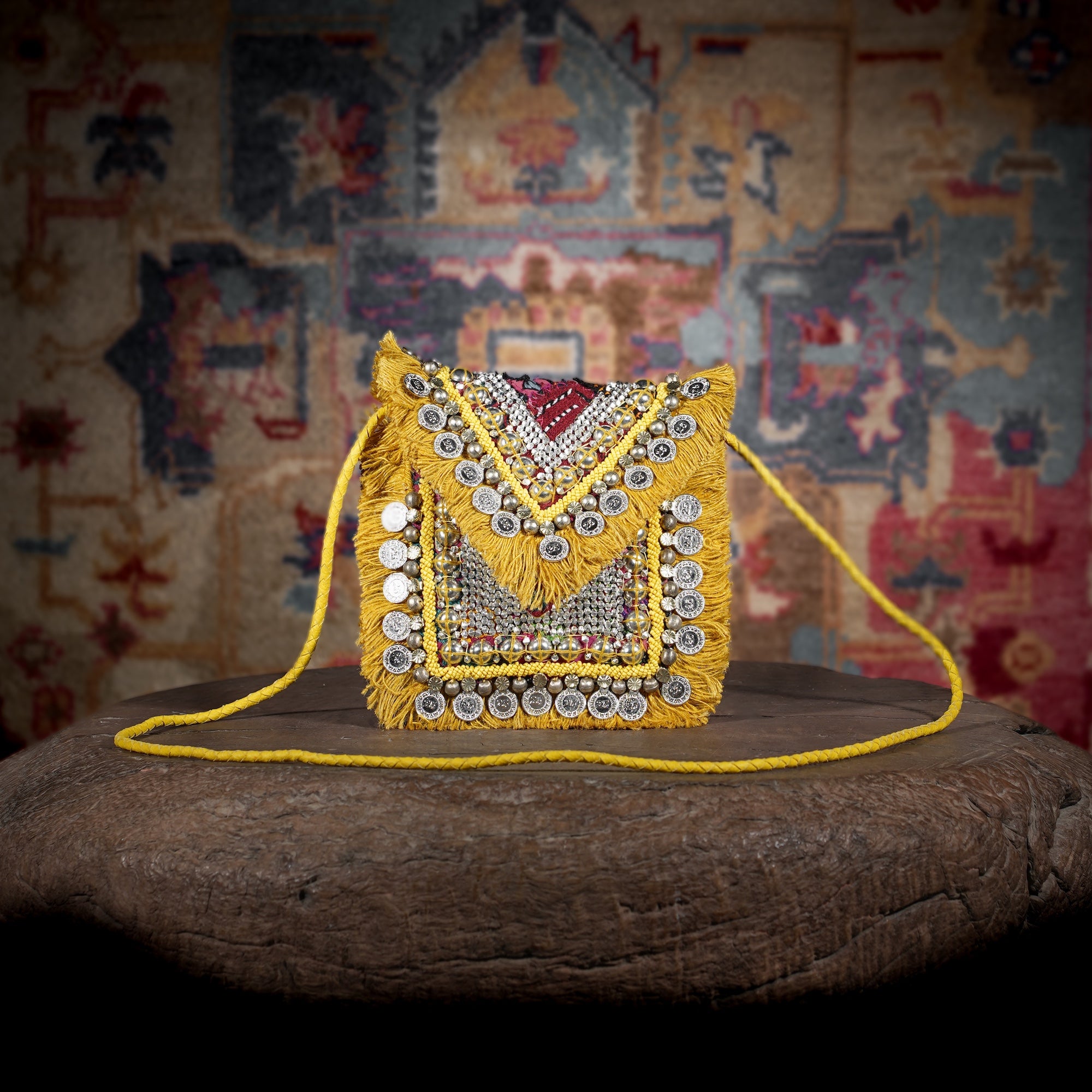 Mustard Banjara Minion Clutch 016