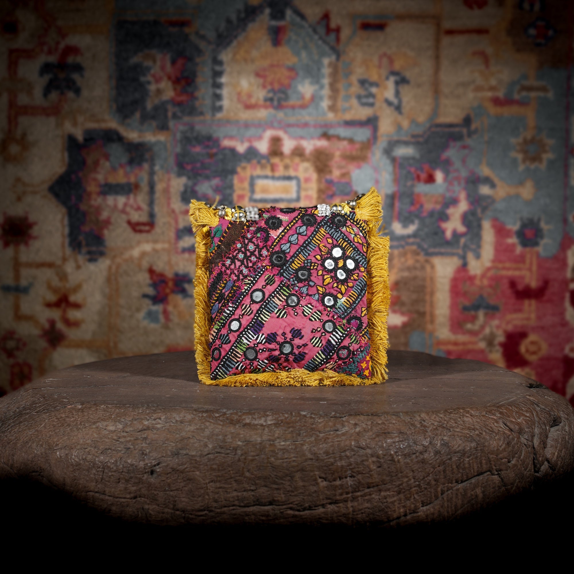 Mustard Banjara Minion Clutch 016