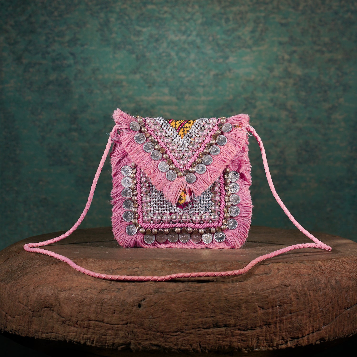 Pink Banjara Minion Clutch 009