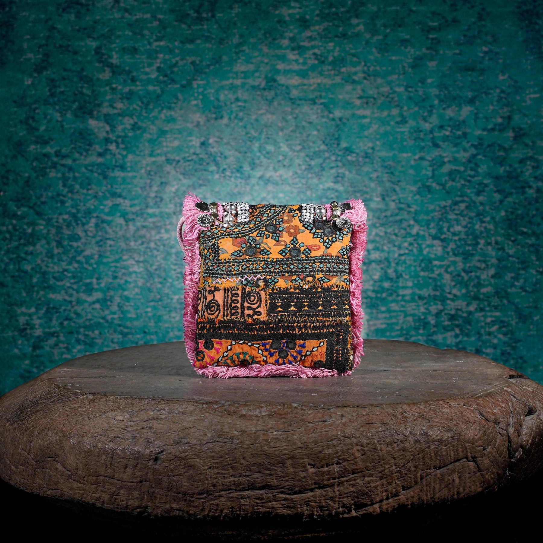 Pink Banjara Minion Clutch 013