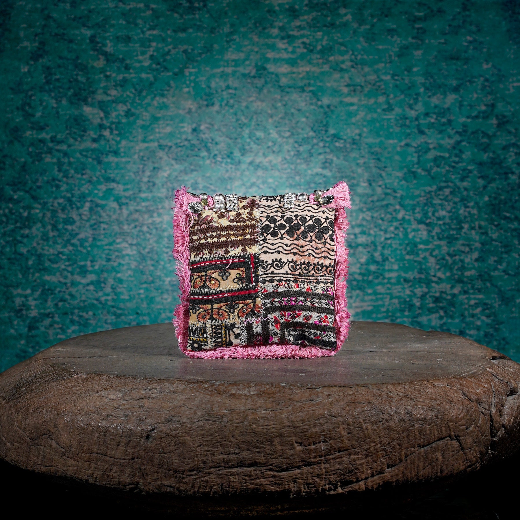 Pink Banjara Minion Clutch 015