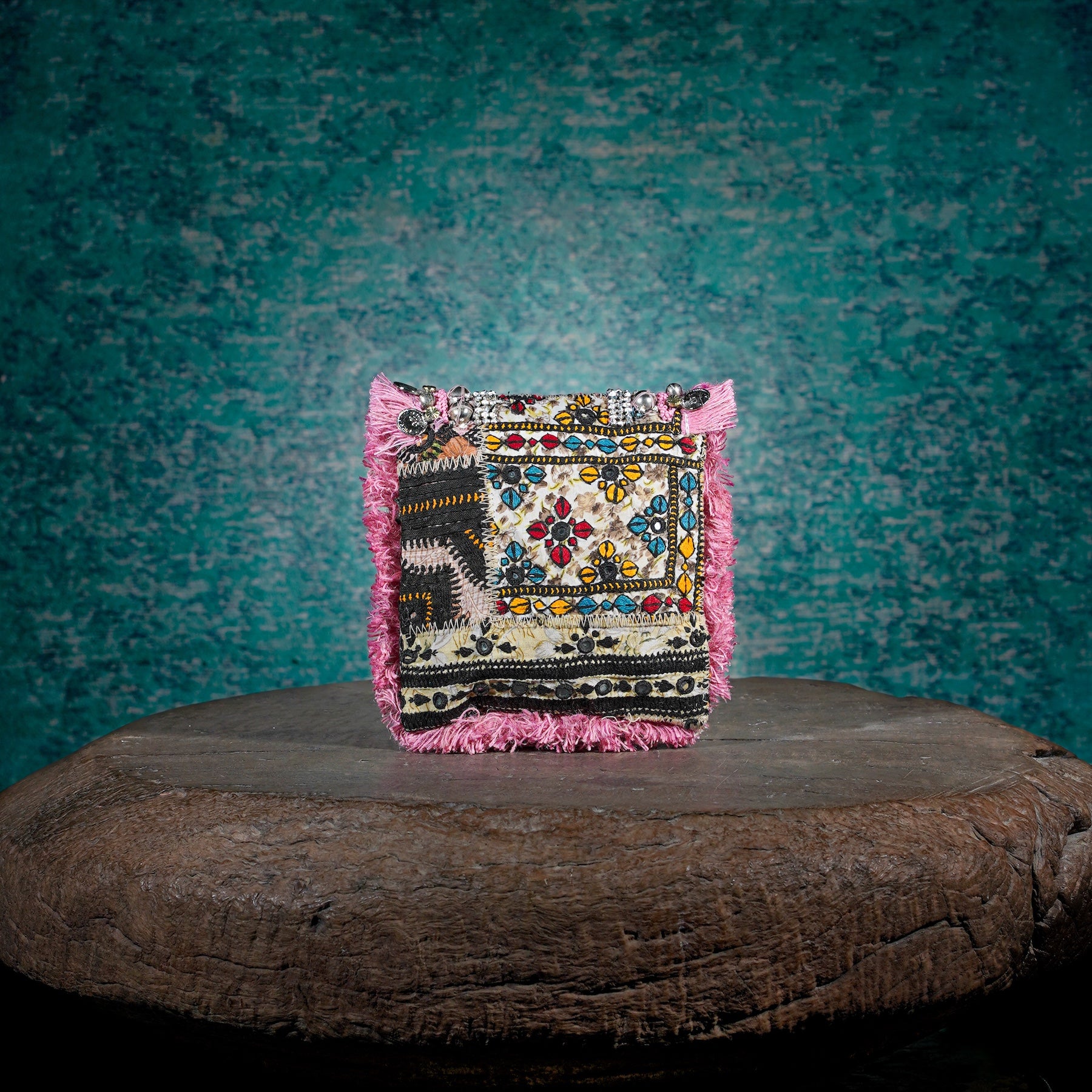 Pink Banjara Minion Clutch 017
