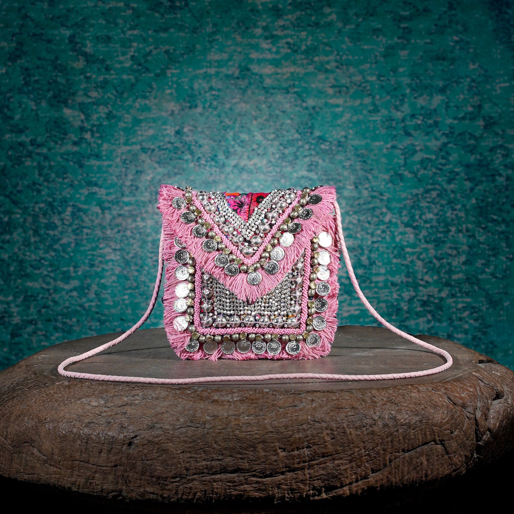 Pink Banjara Minion Clutch 020