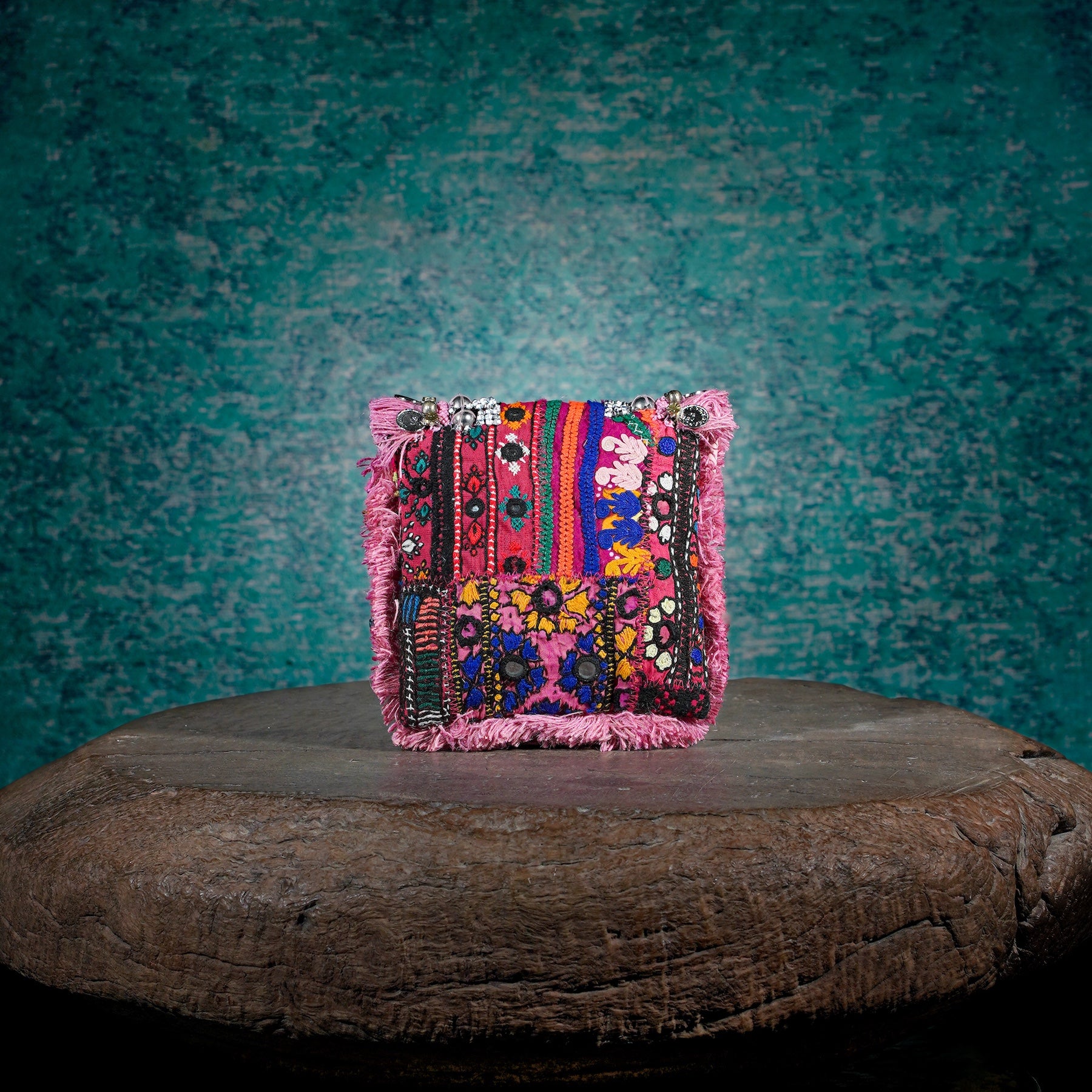 Pink Banjara Minion Clutch 020