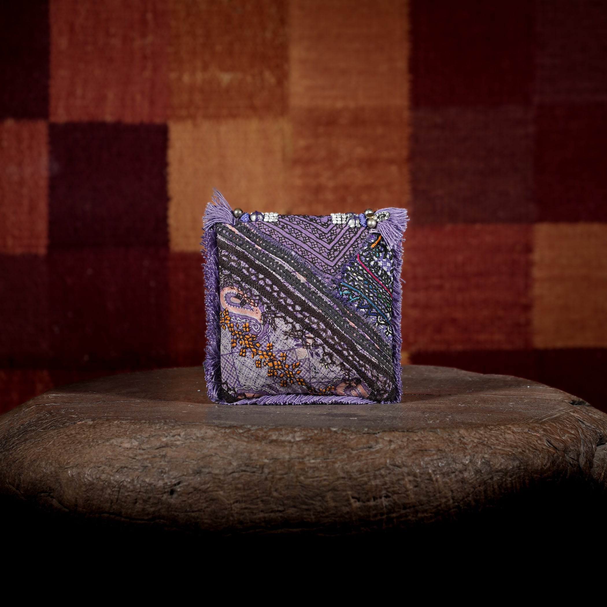 Purple Banjara Minion Clutch 006