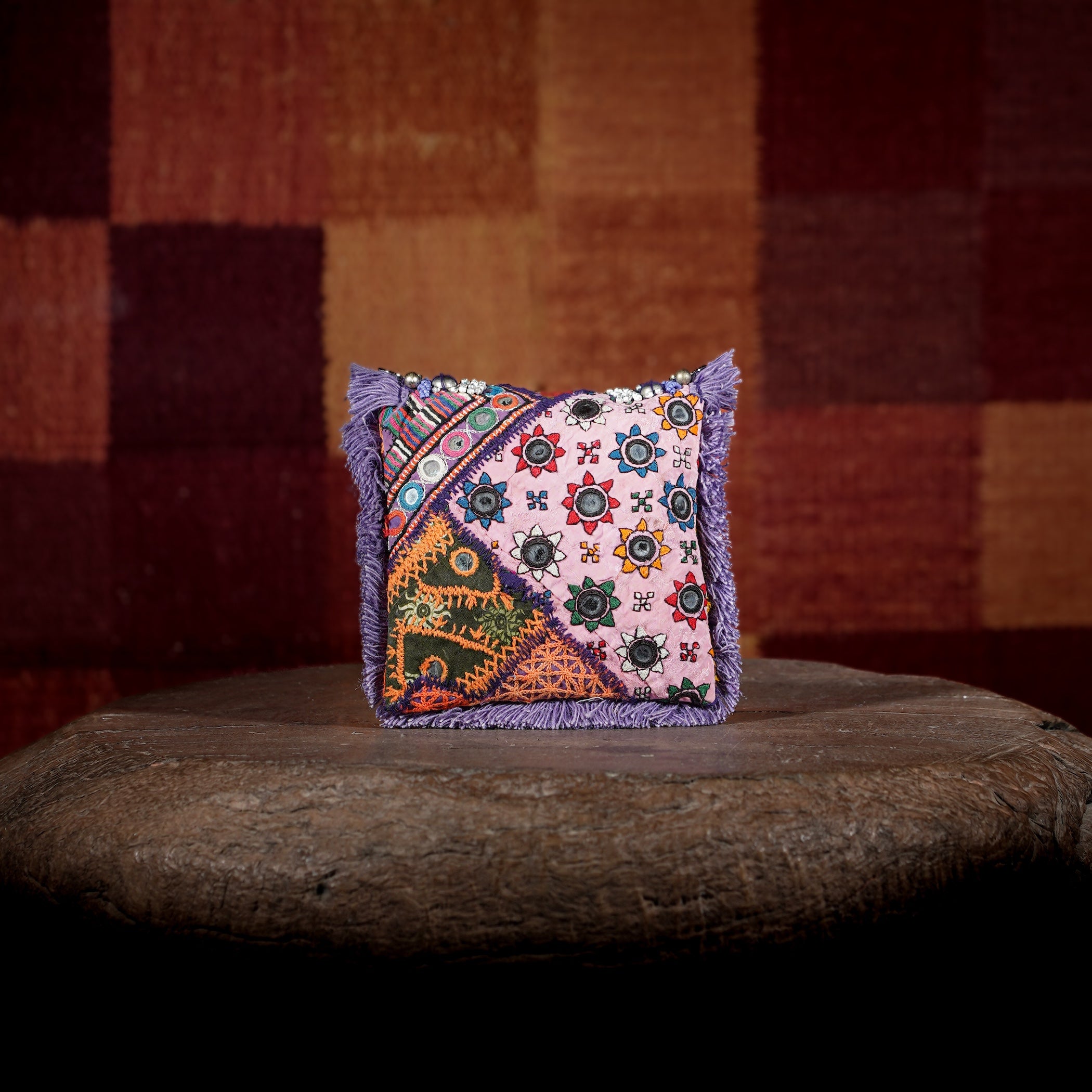 Purple Banjara Minion Clutch 008