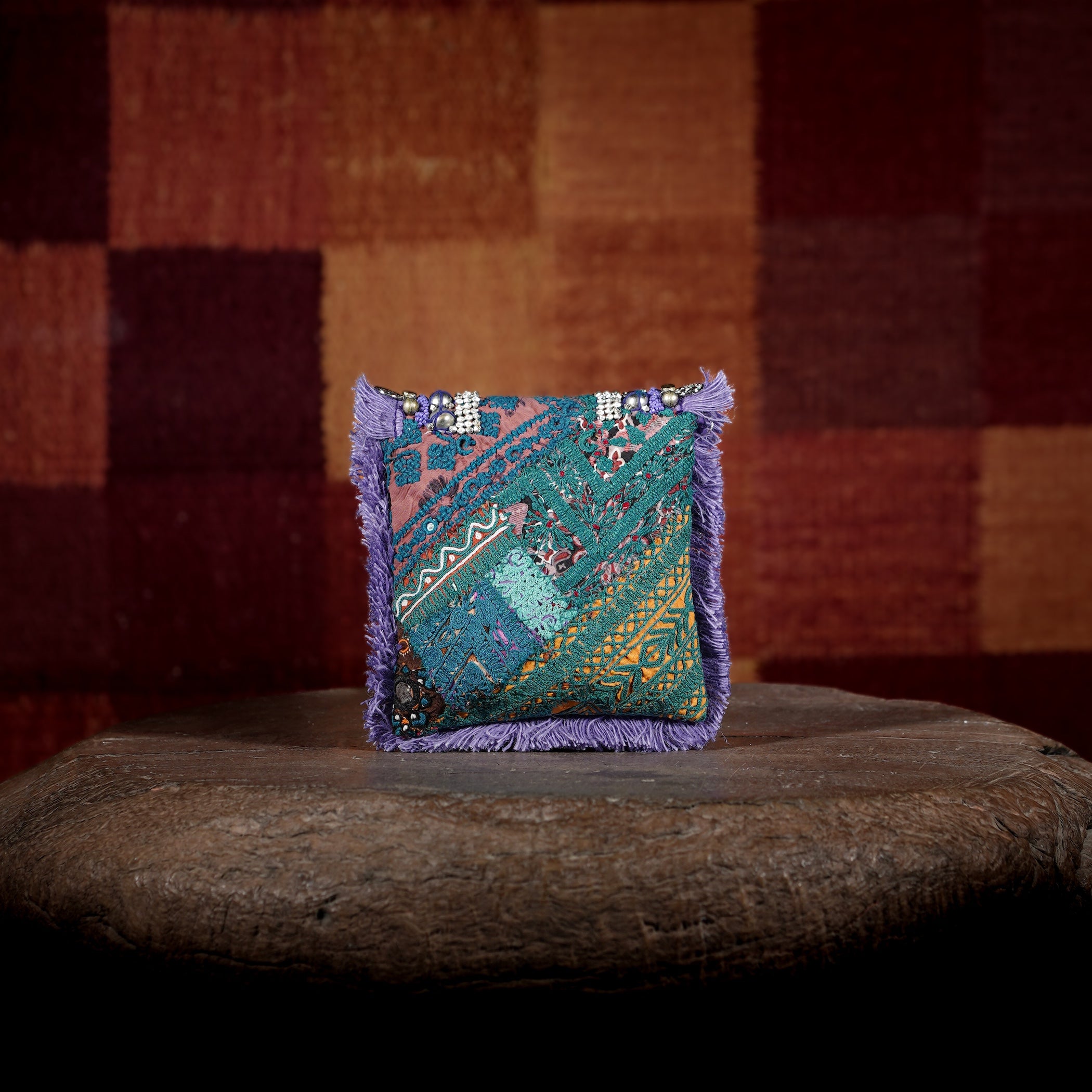 Purple Banjara Minion Clutch 010