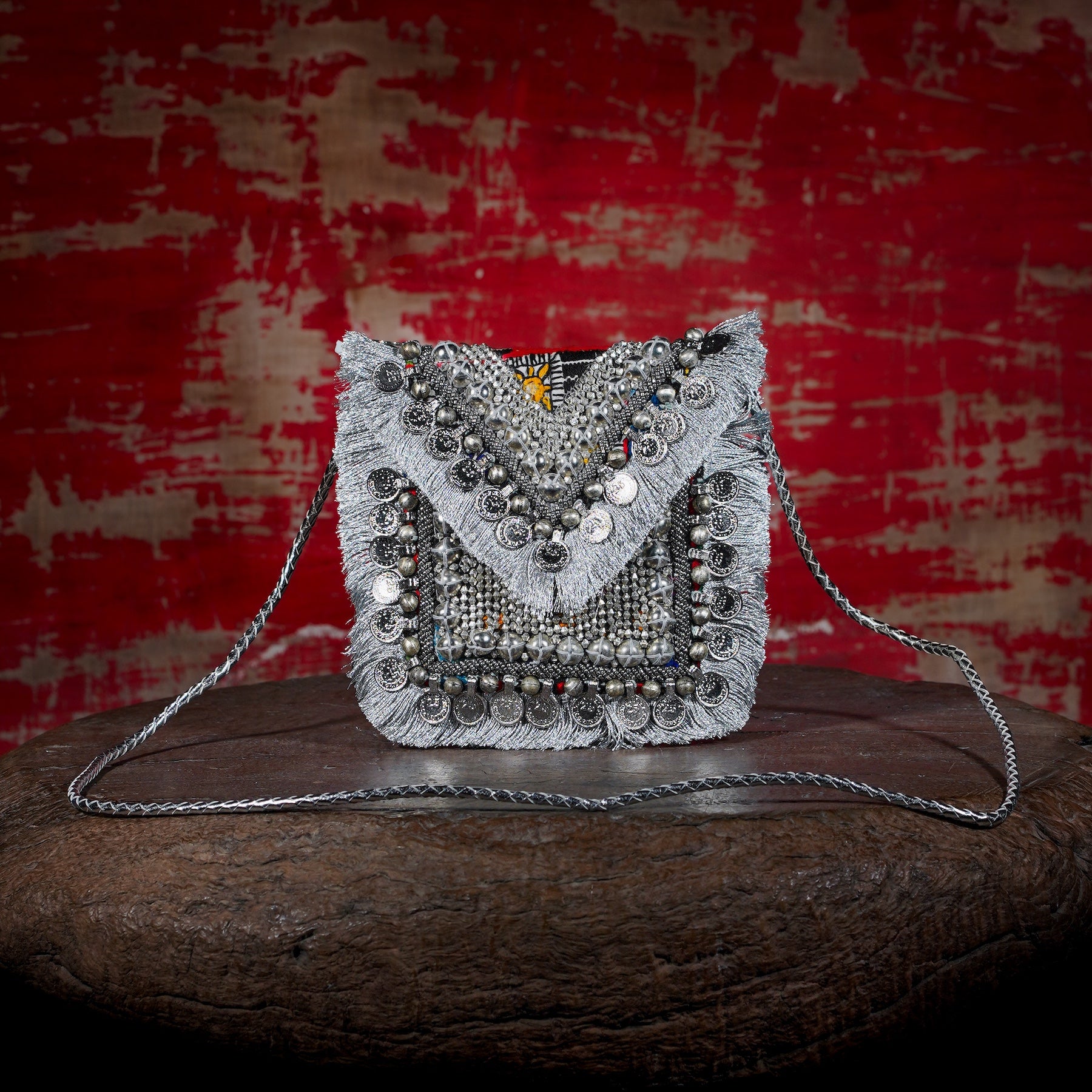 Silver Banjara Minion Clutch 026