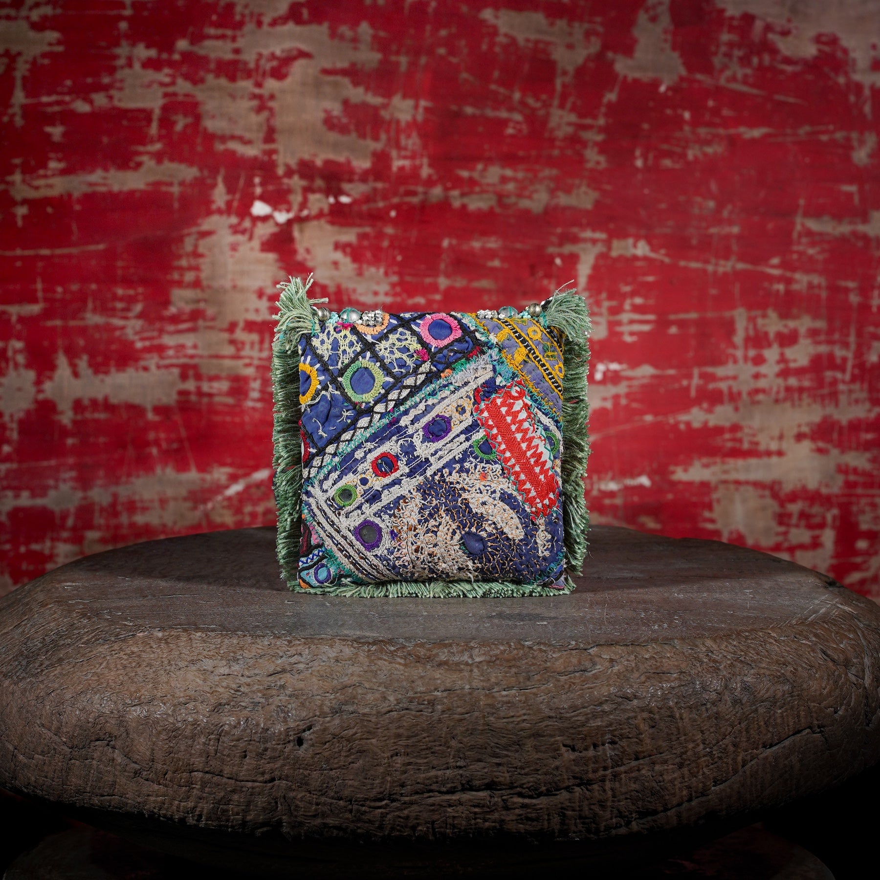 Turquoise Banjara Minion Clutch 012