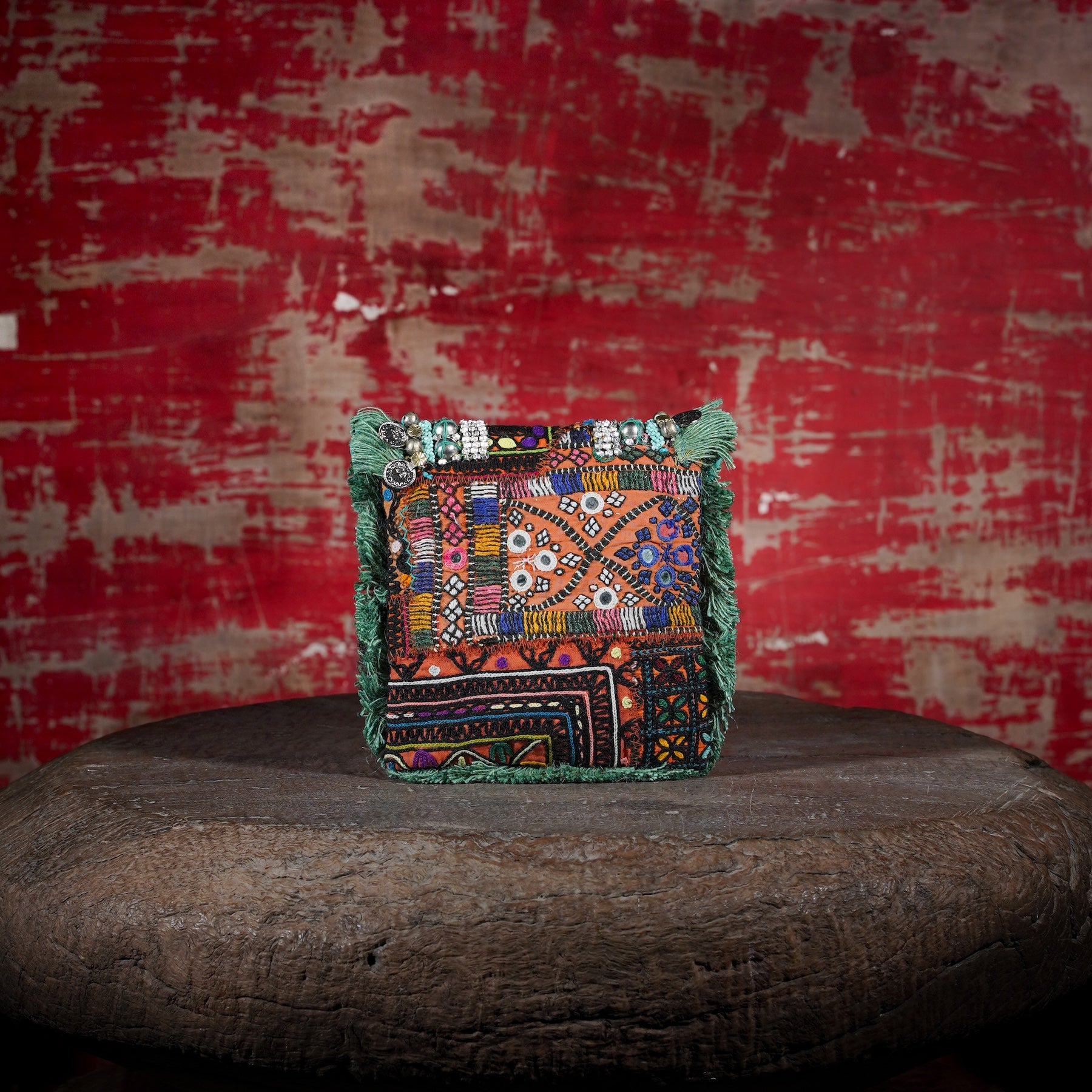 Turquoise Banjara Minion Clutch 014