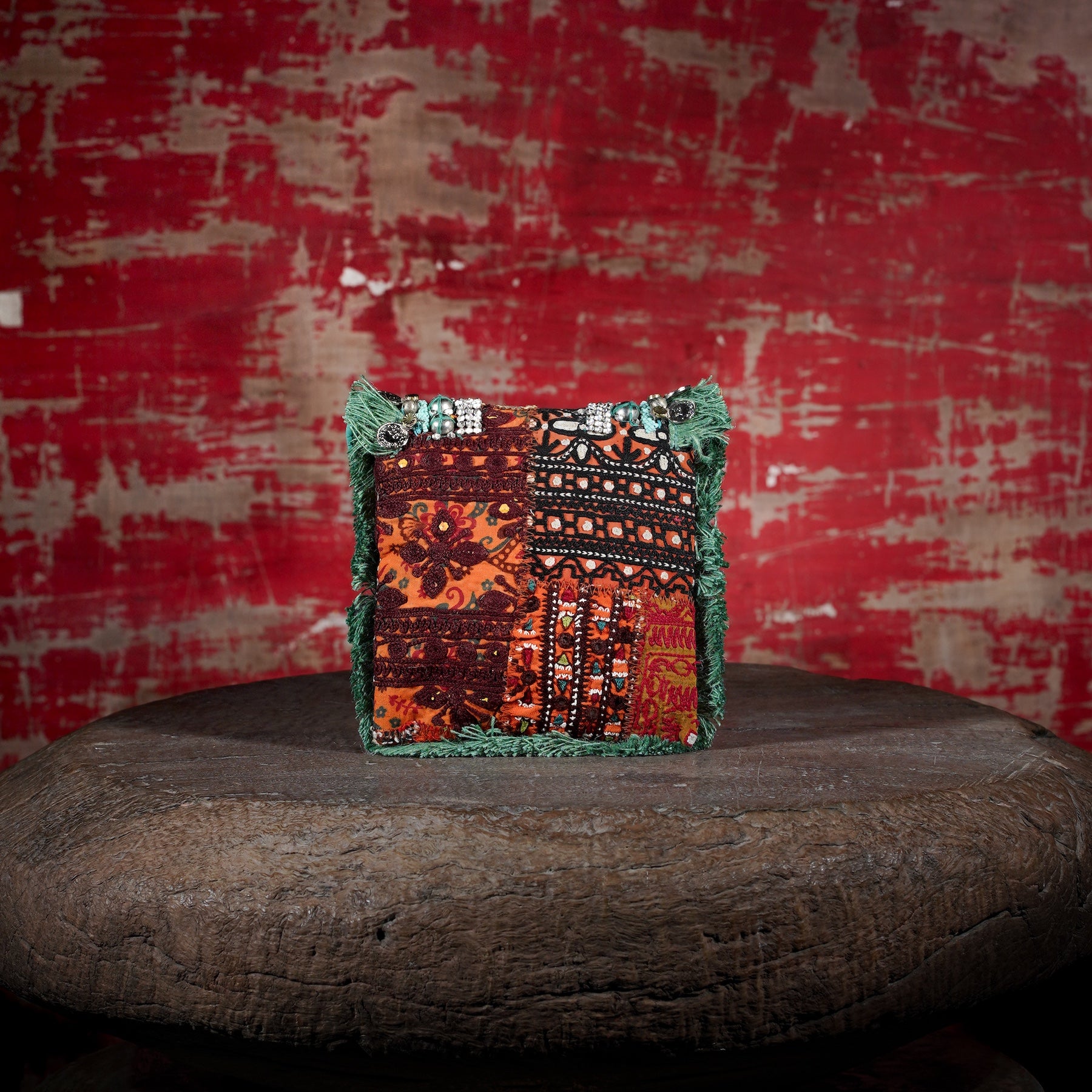 Turquoise Banjara Minion Clutch 015