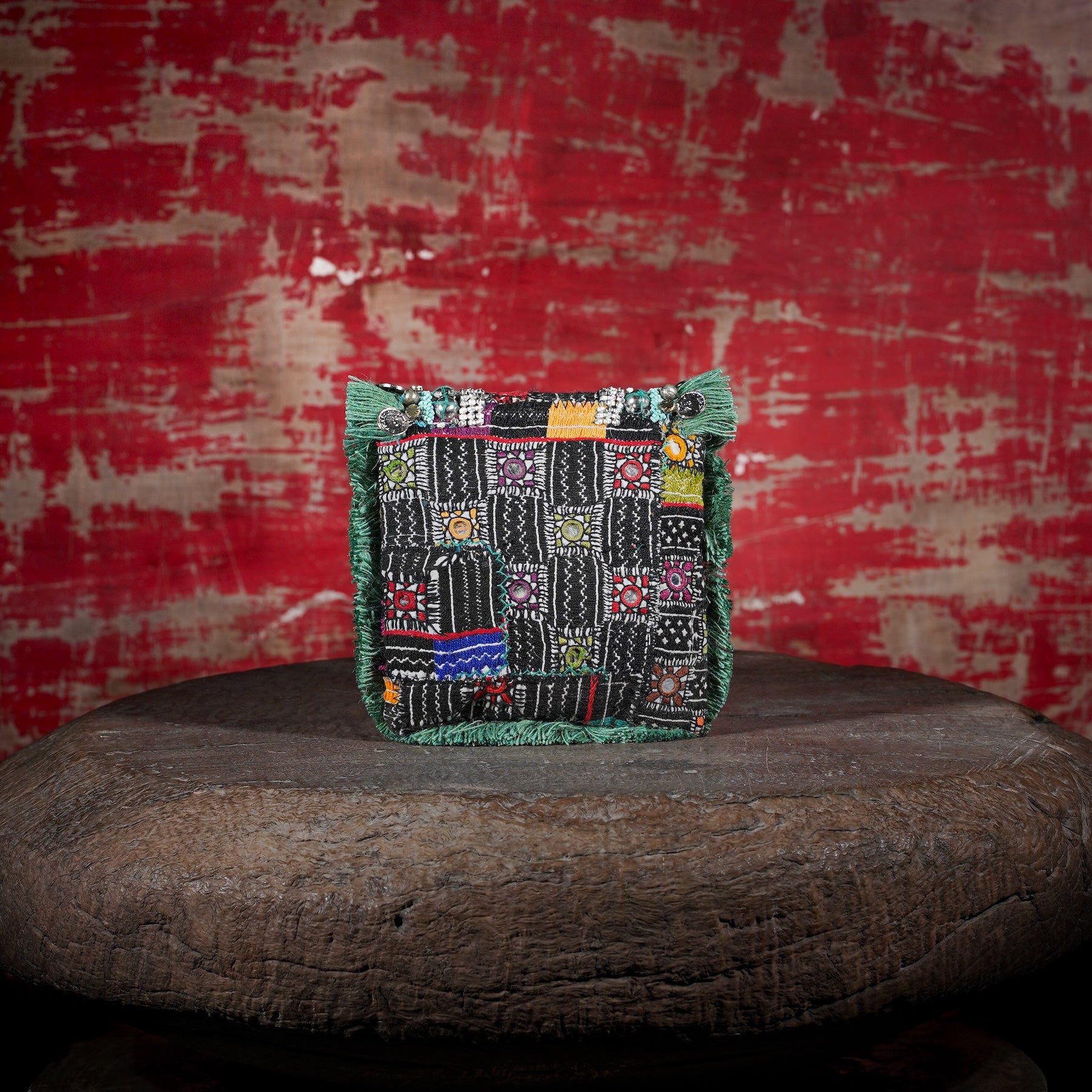 Turquoise Banjara Minion Clutch 016