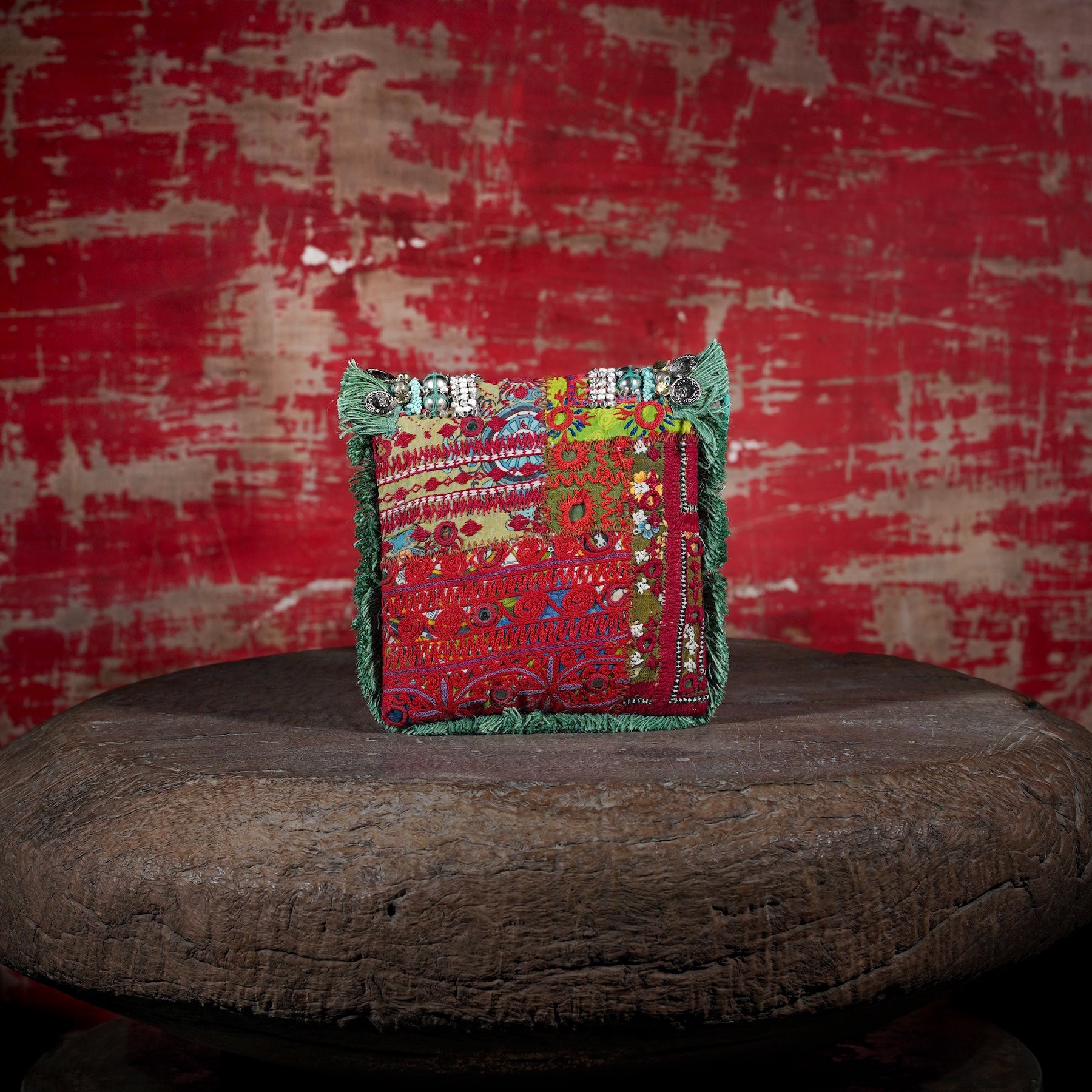 Turquoise Banjara Minion Clutch 017