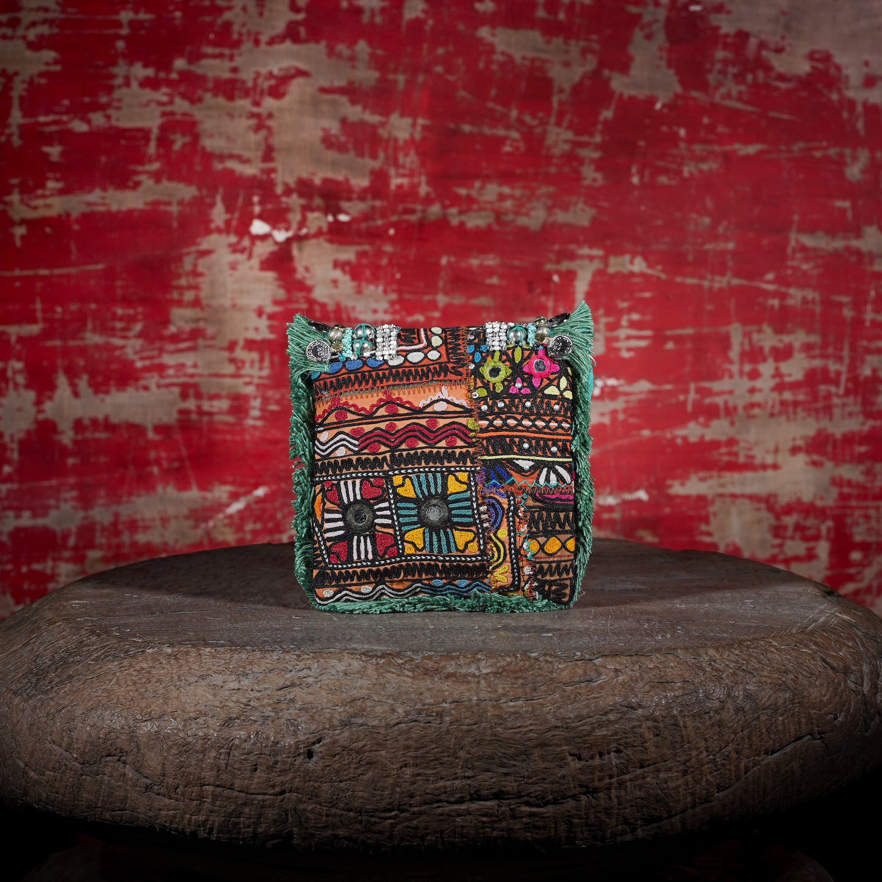 Turquoise Banjara Minion Clutch 018