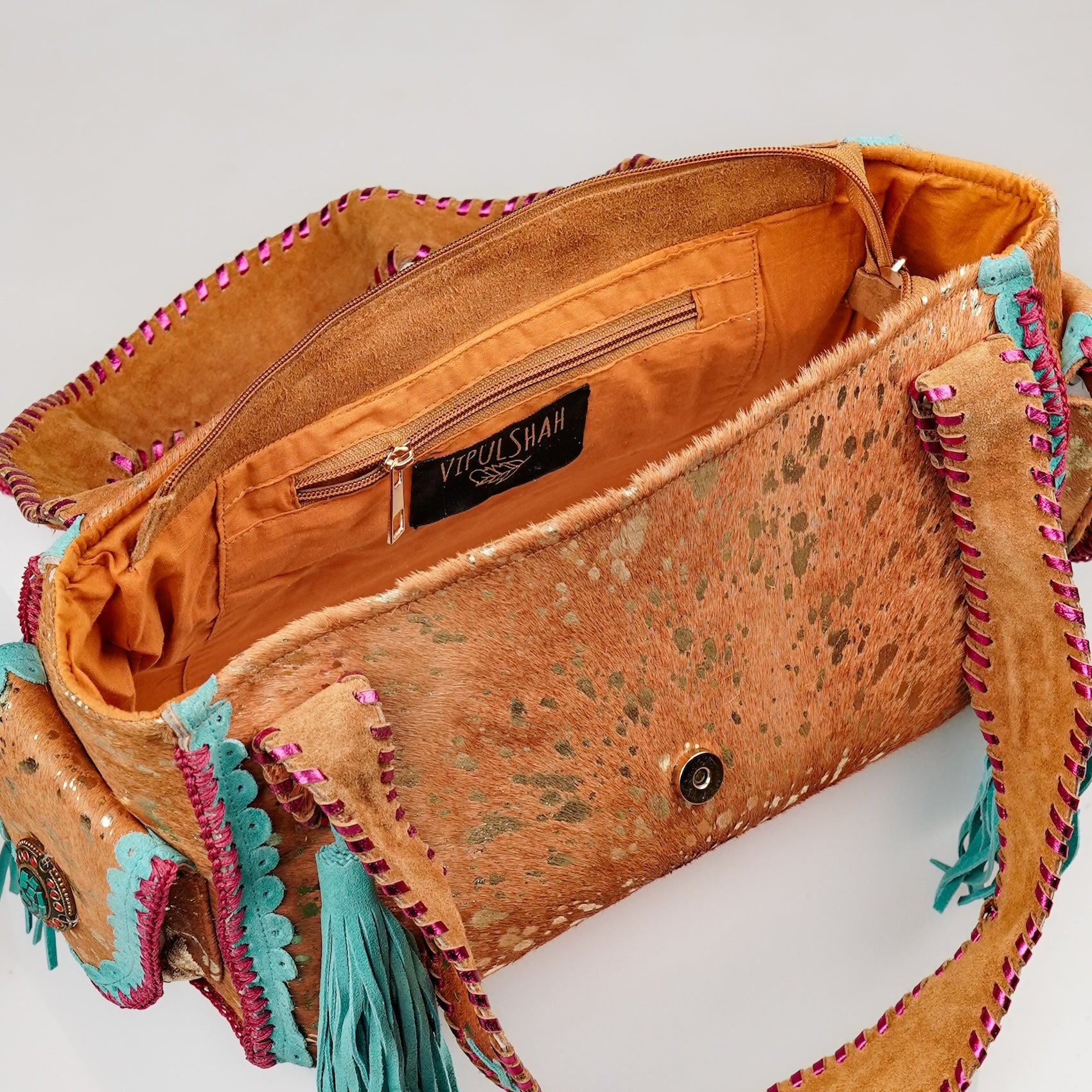 Beige Butterfly Shoulder Bag
