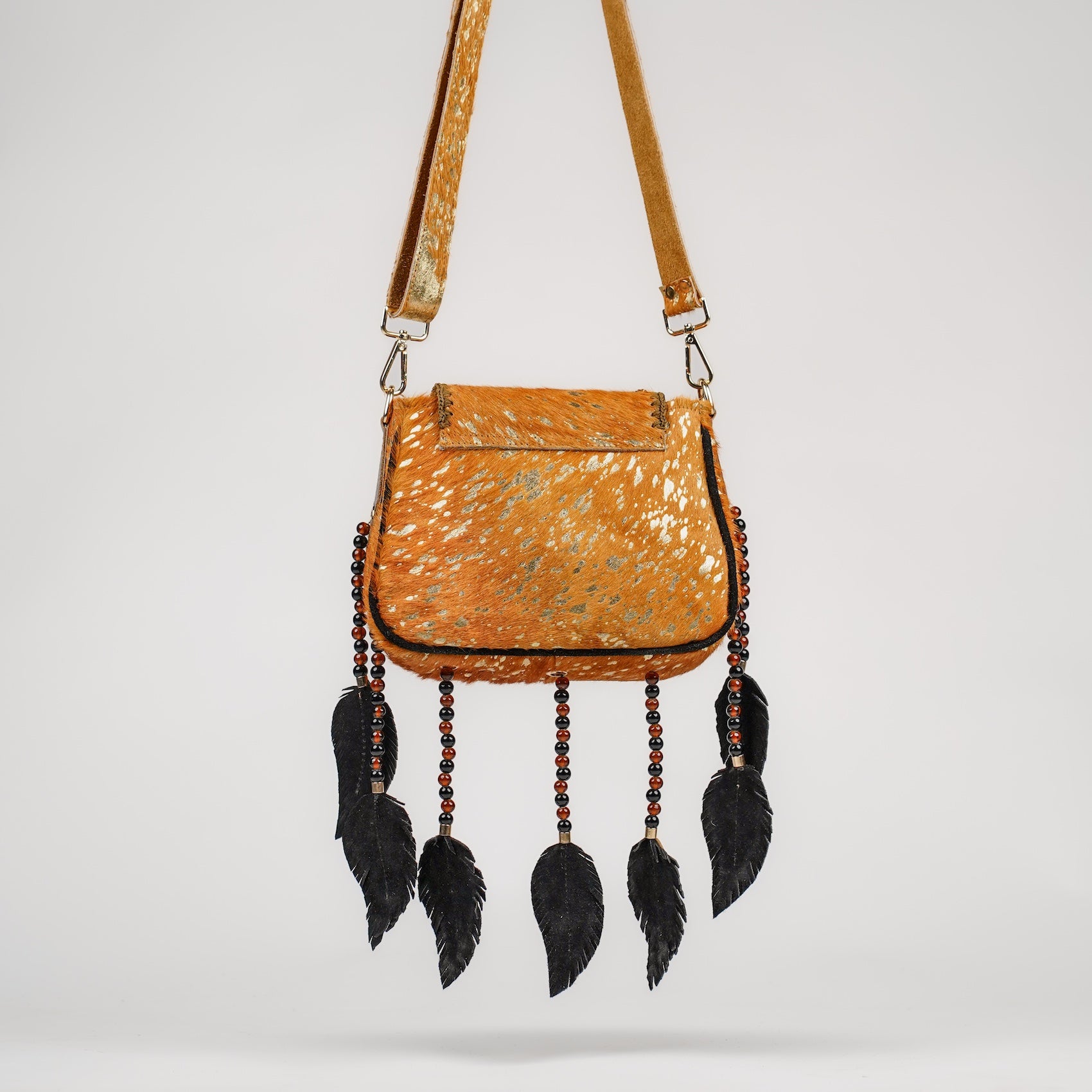 Beige Dreamcatcher Saddle Bag