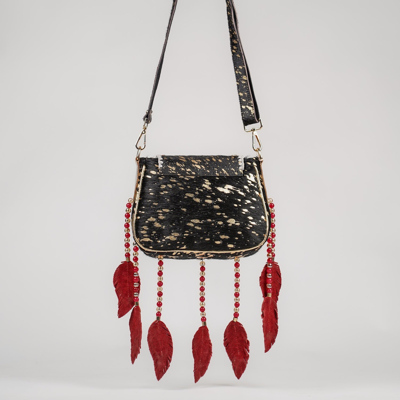 Black Dreamcatcher Saddle Bag