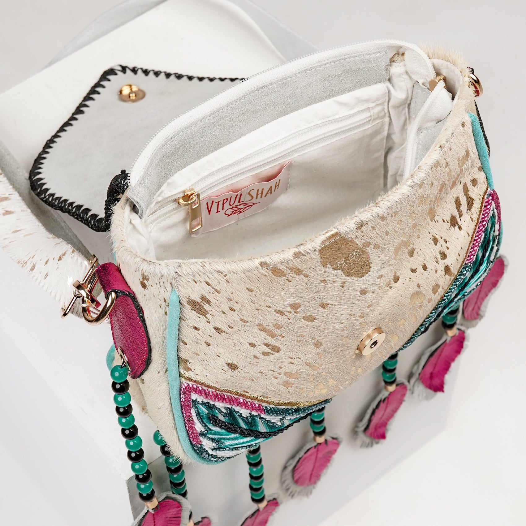 Cream Dreamcatcher Saddle Bag
