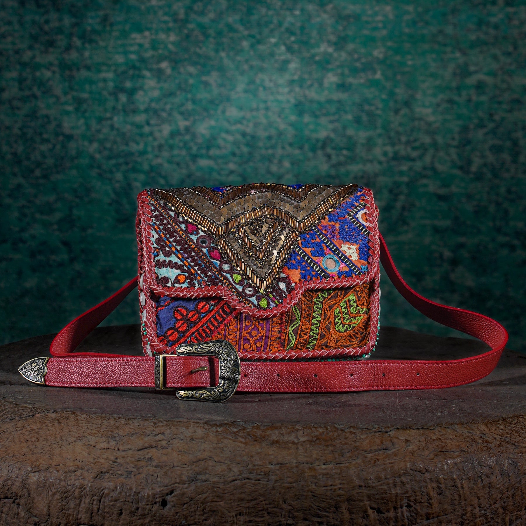Burgundy Diya Belt Bag 006