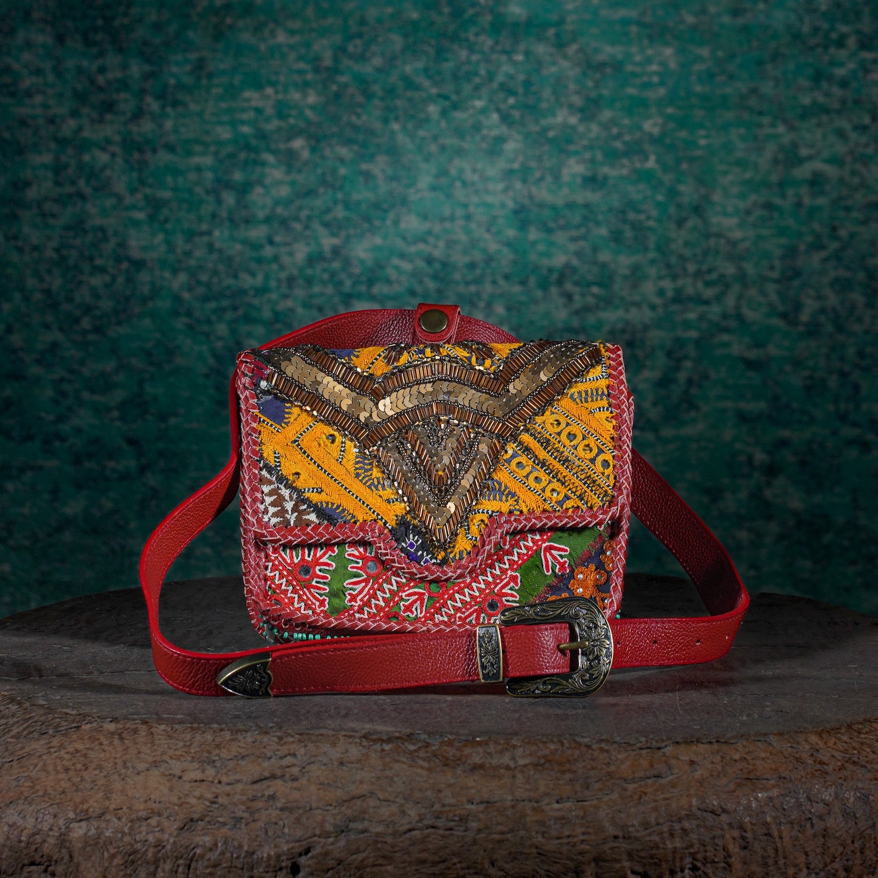 Burgundy Diya Belt Bag 007