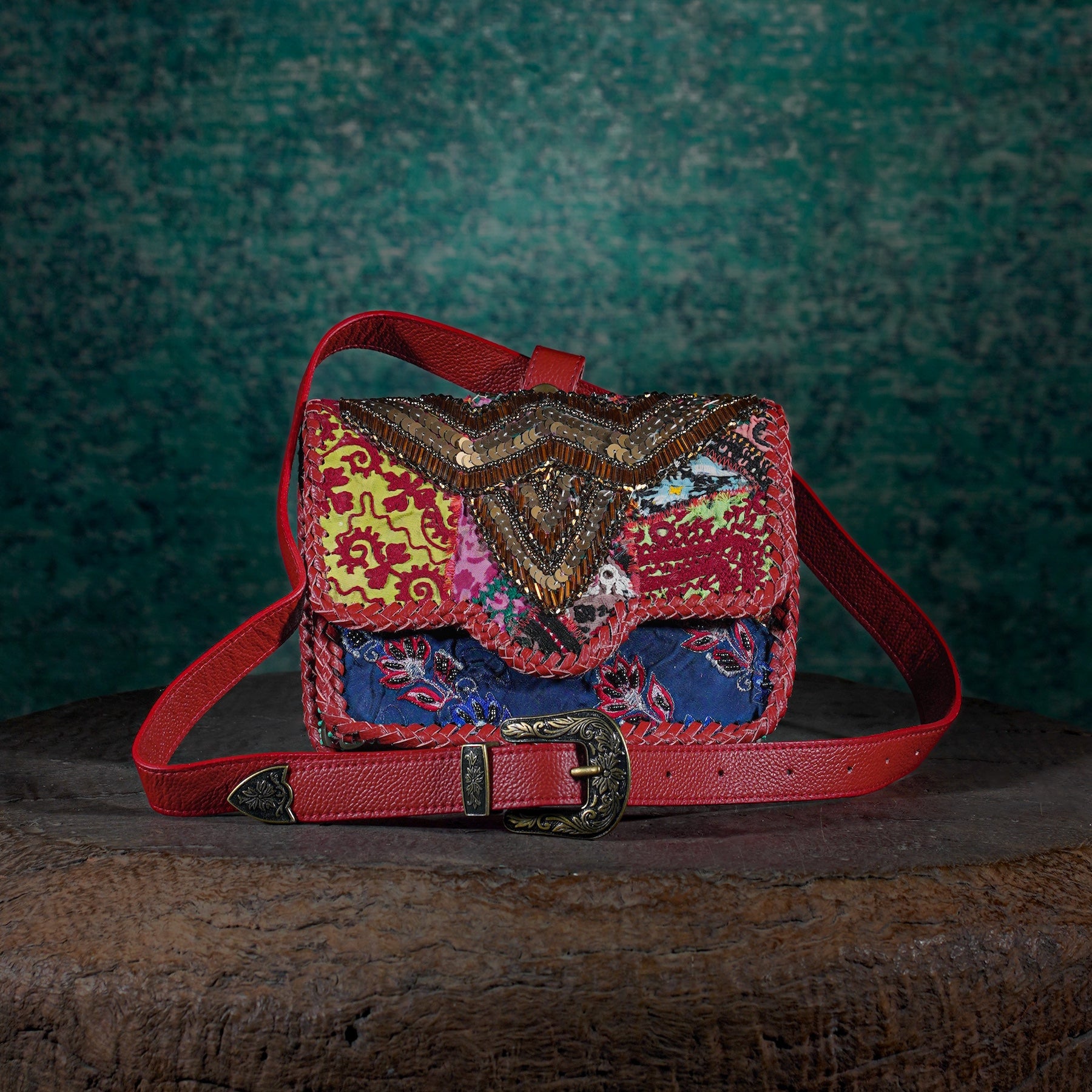 Burgundy Diya Belt Bag 008