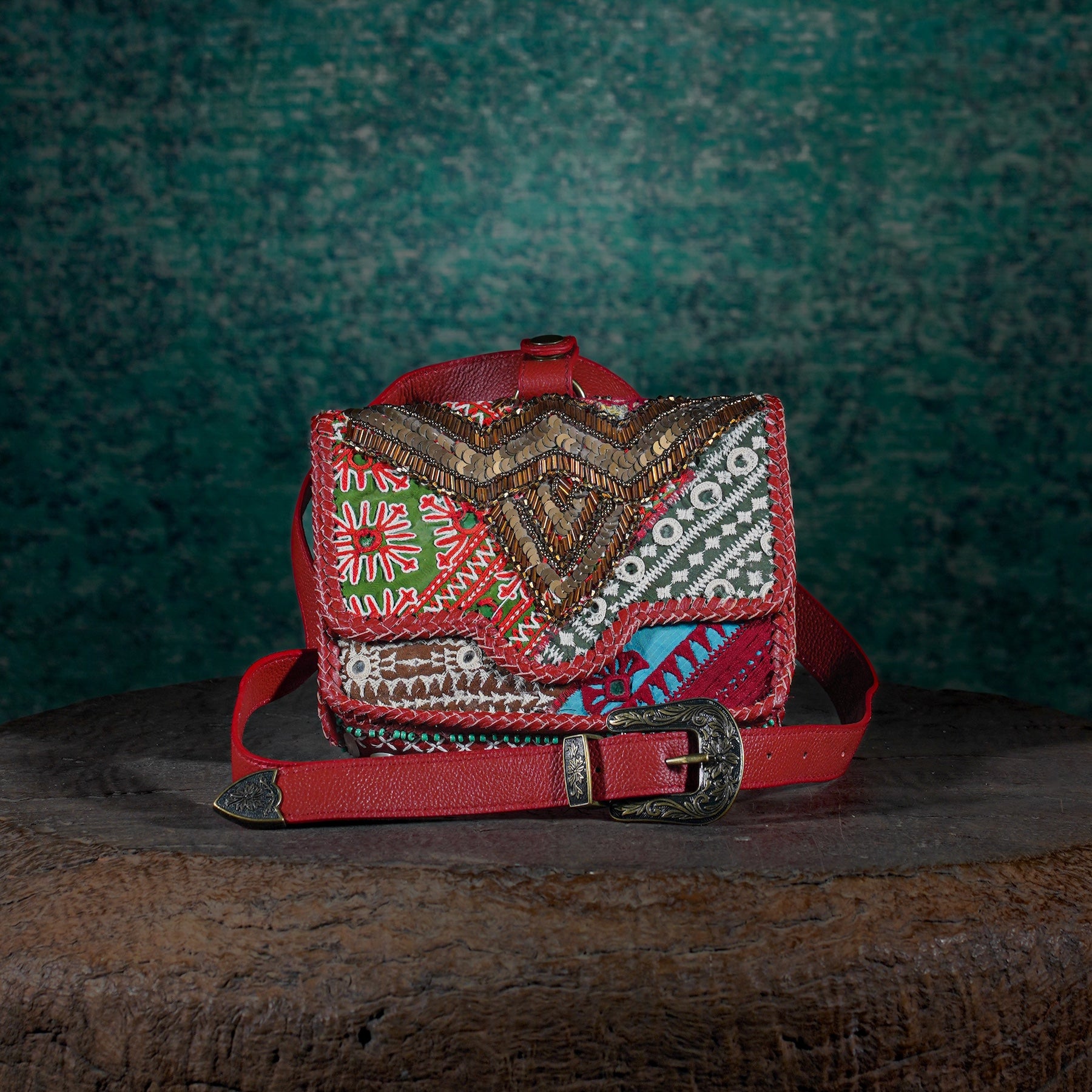 Burgundy Diya Belt Bag 009