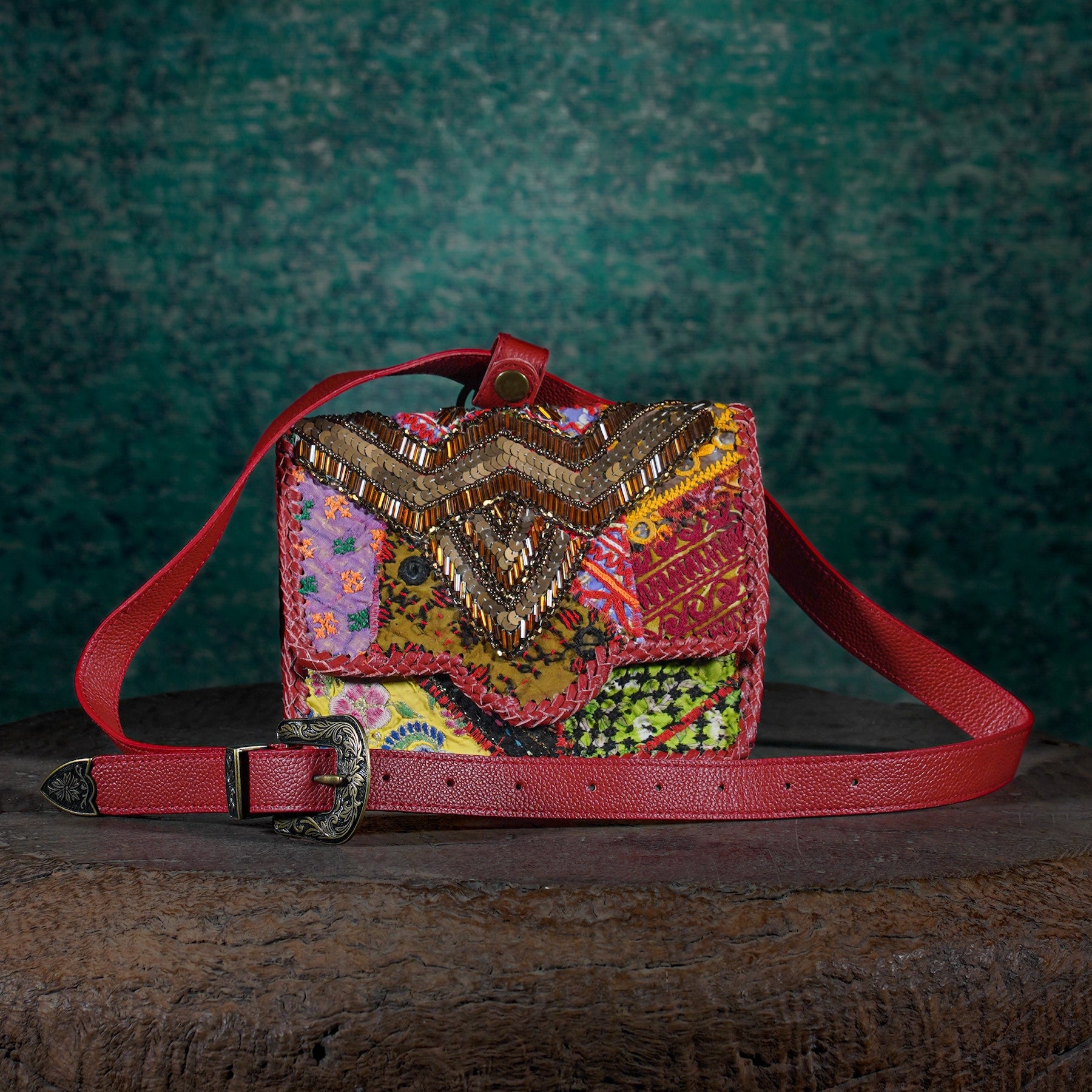 Burgundy Diya Belt Bag 010