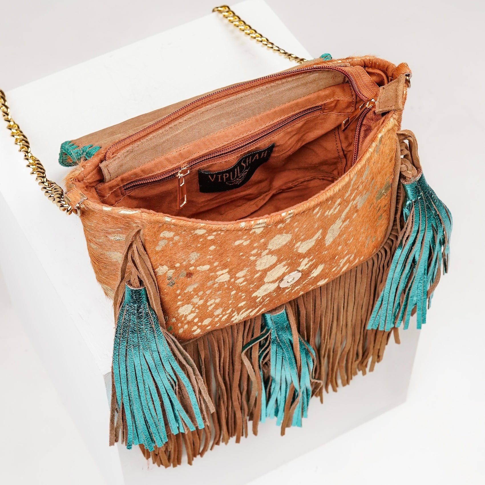Beige Evil Eye Sling Bag