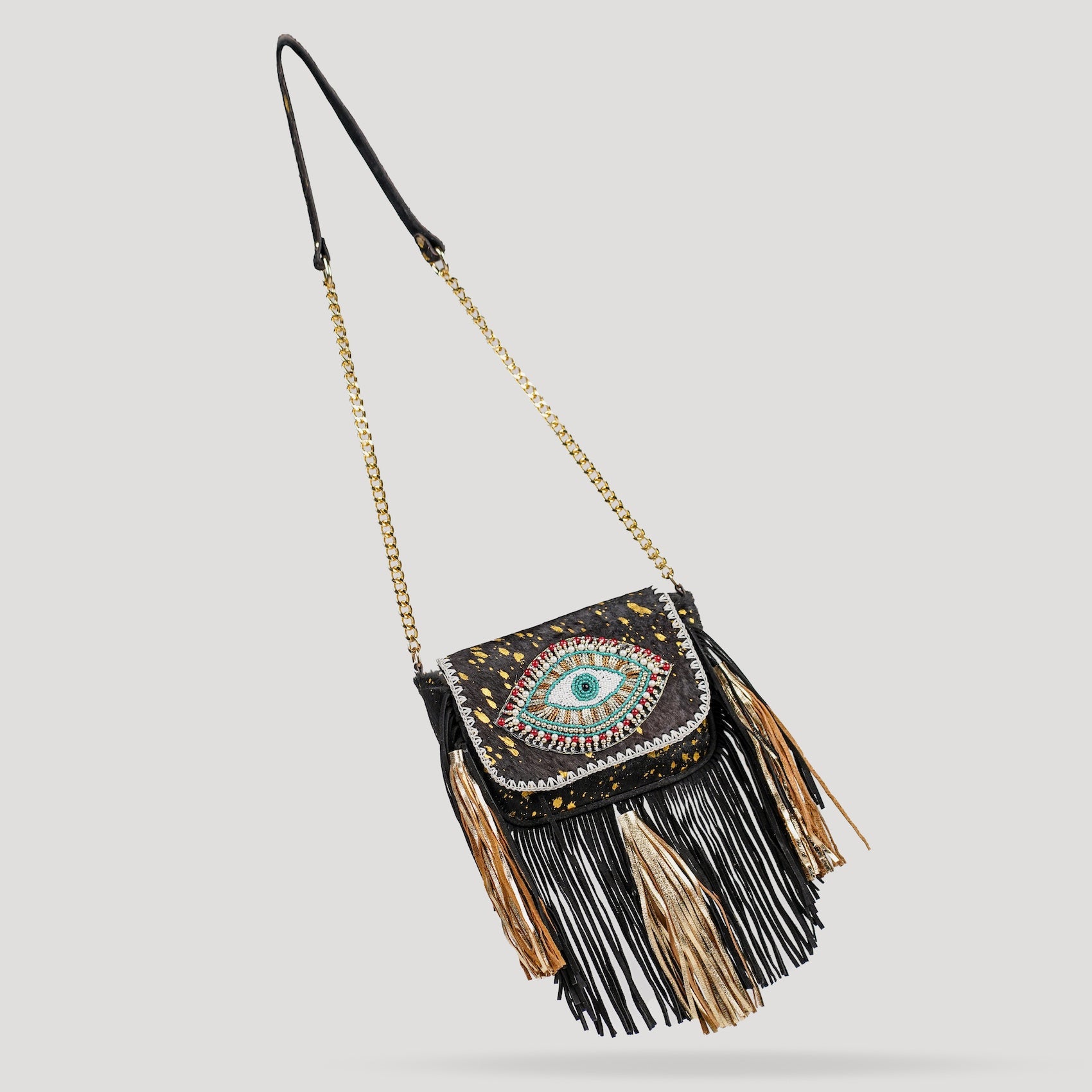 Black Evil Eye Sling Bag